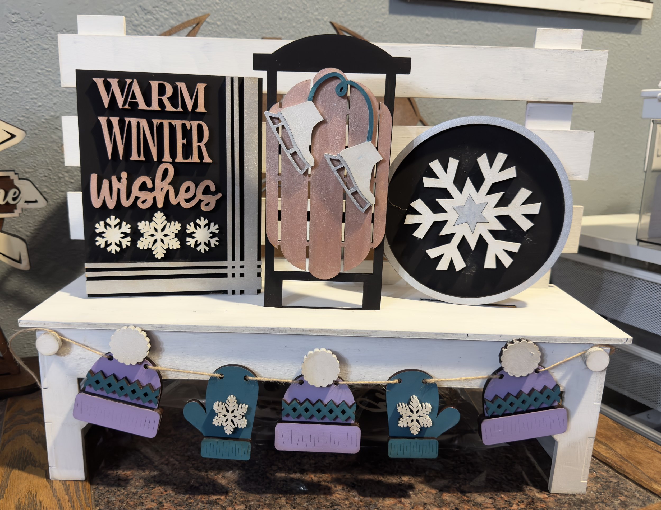Winter Wonderland Interchangeable Bench Decor