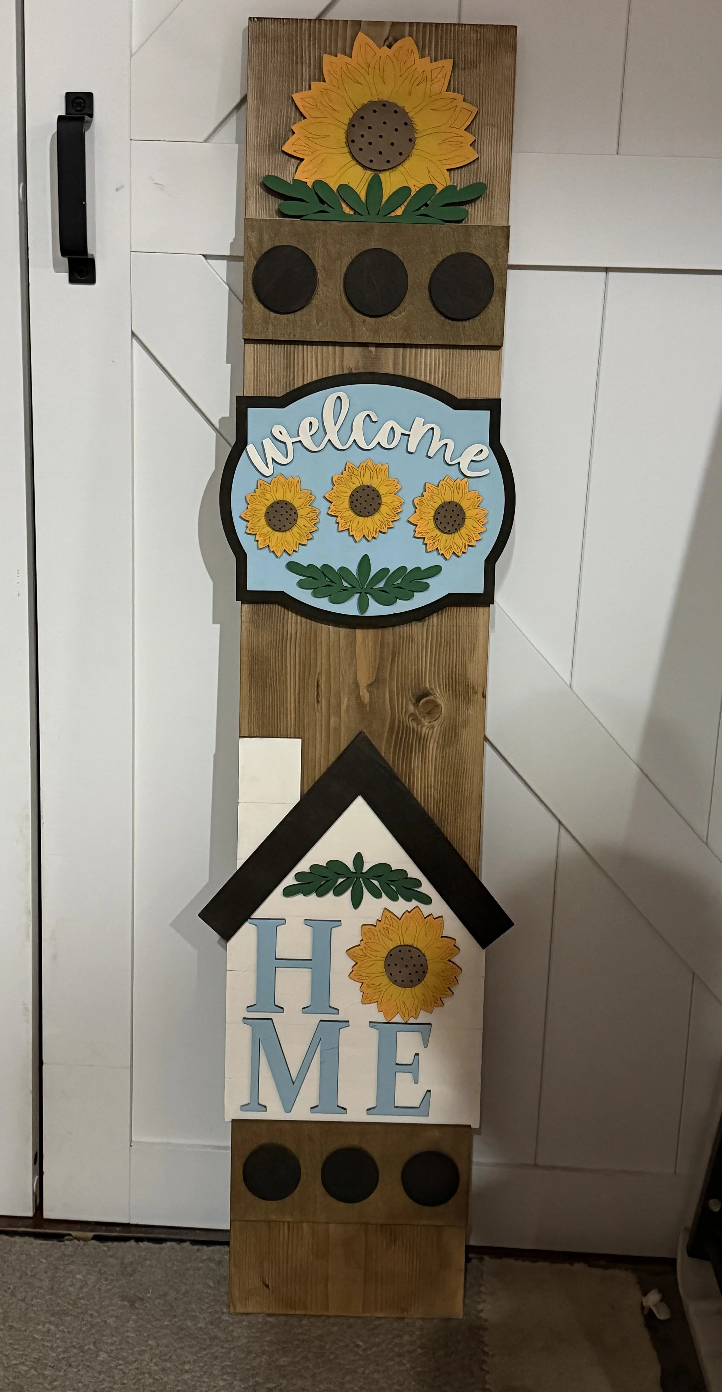 Sunflower Welcome Porch Leaner Insert