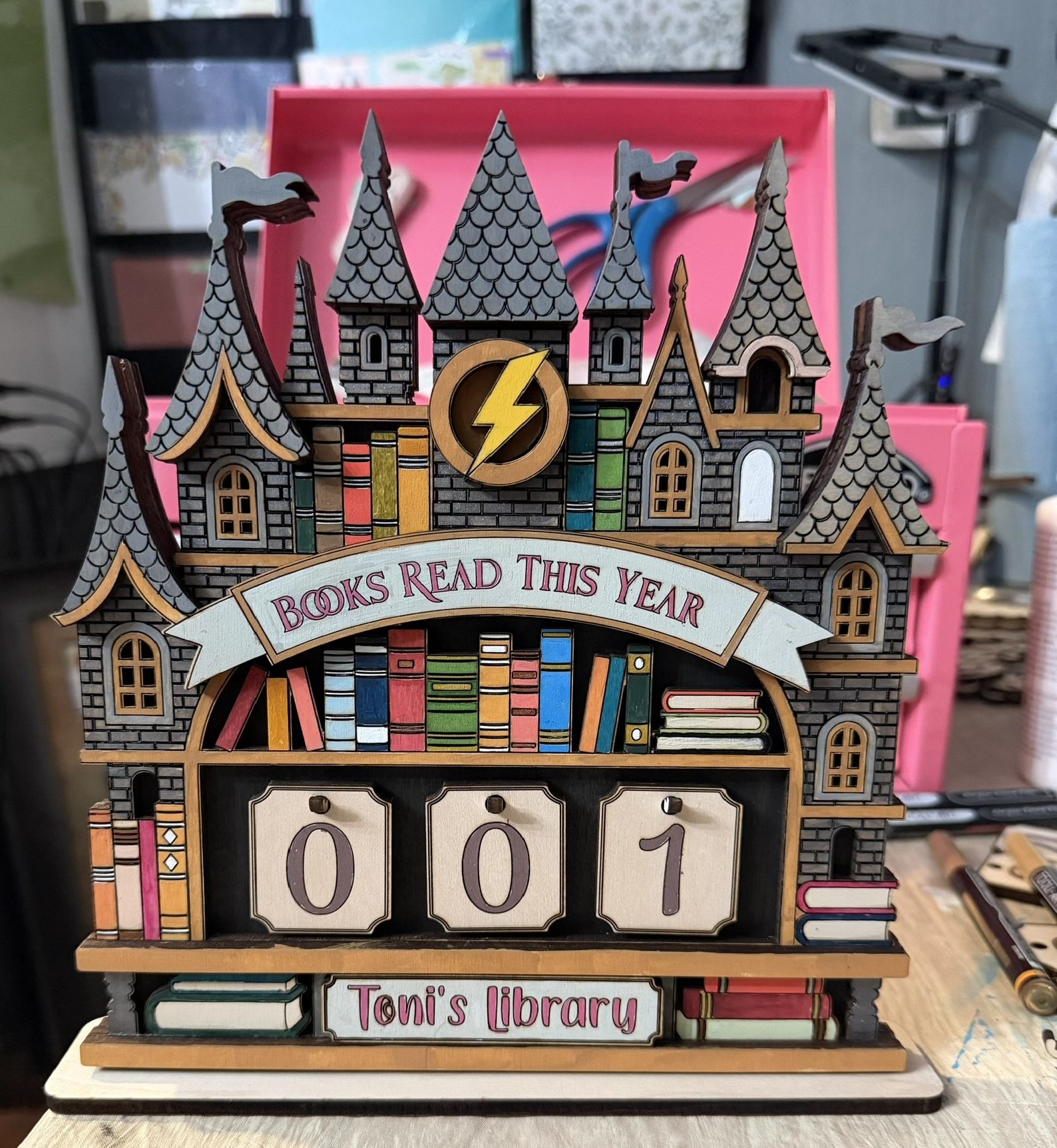 Personalized Castle Book Counter