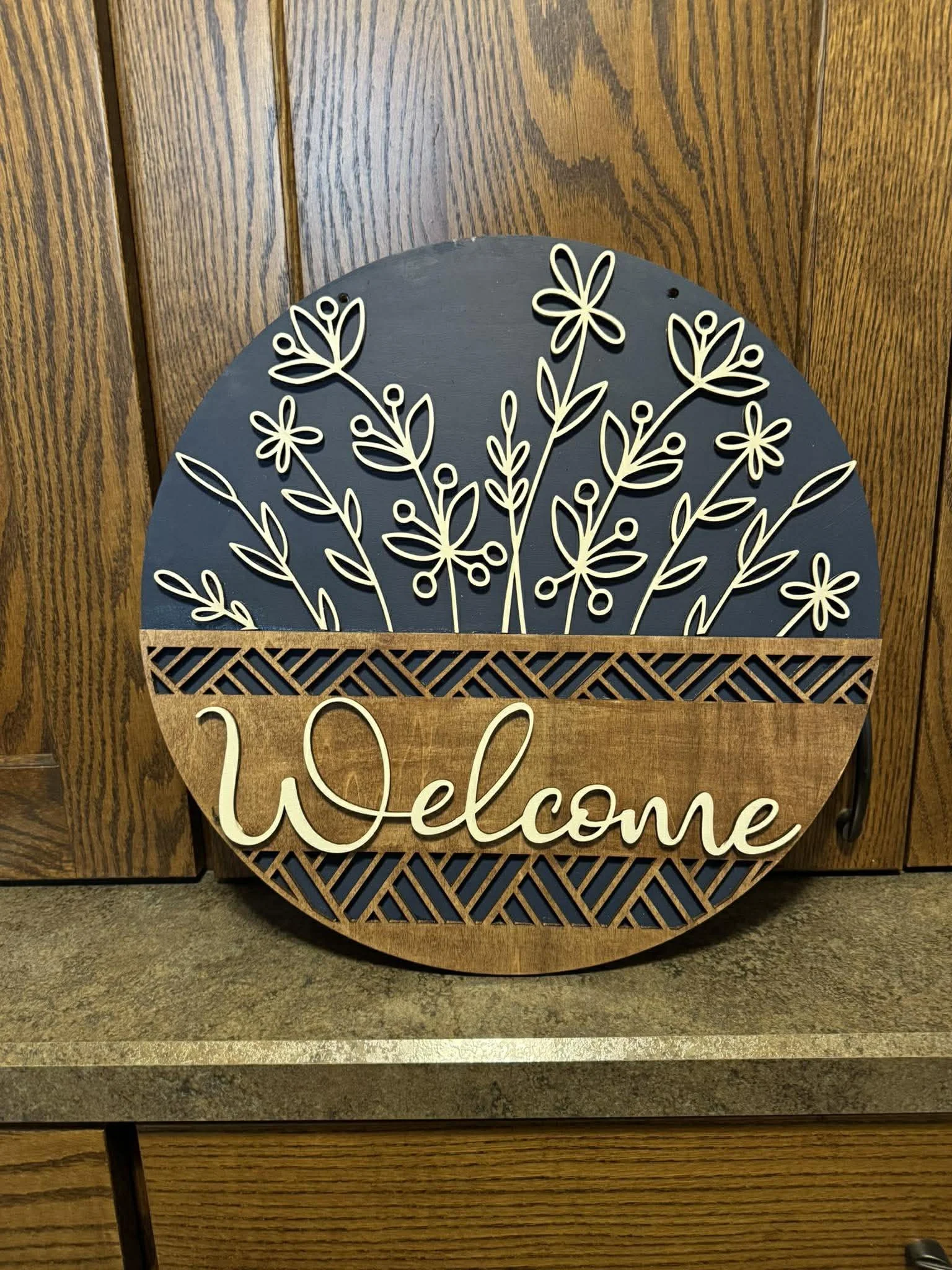 Floral Welcome Door Hanger