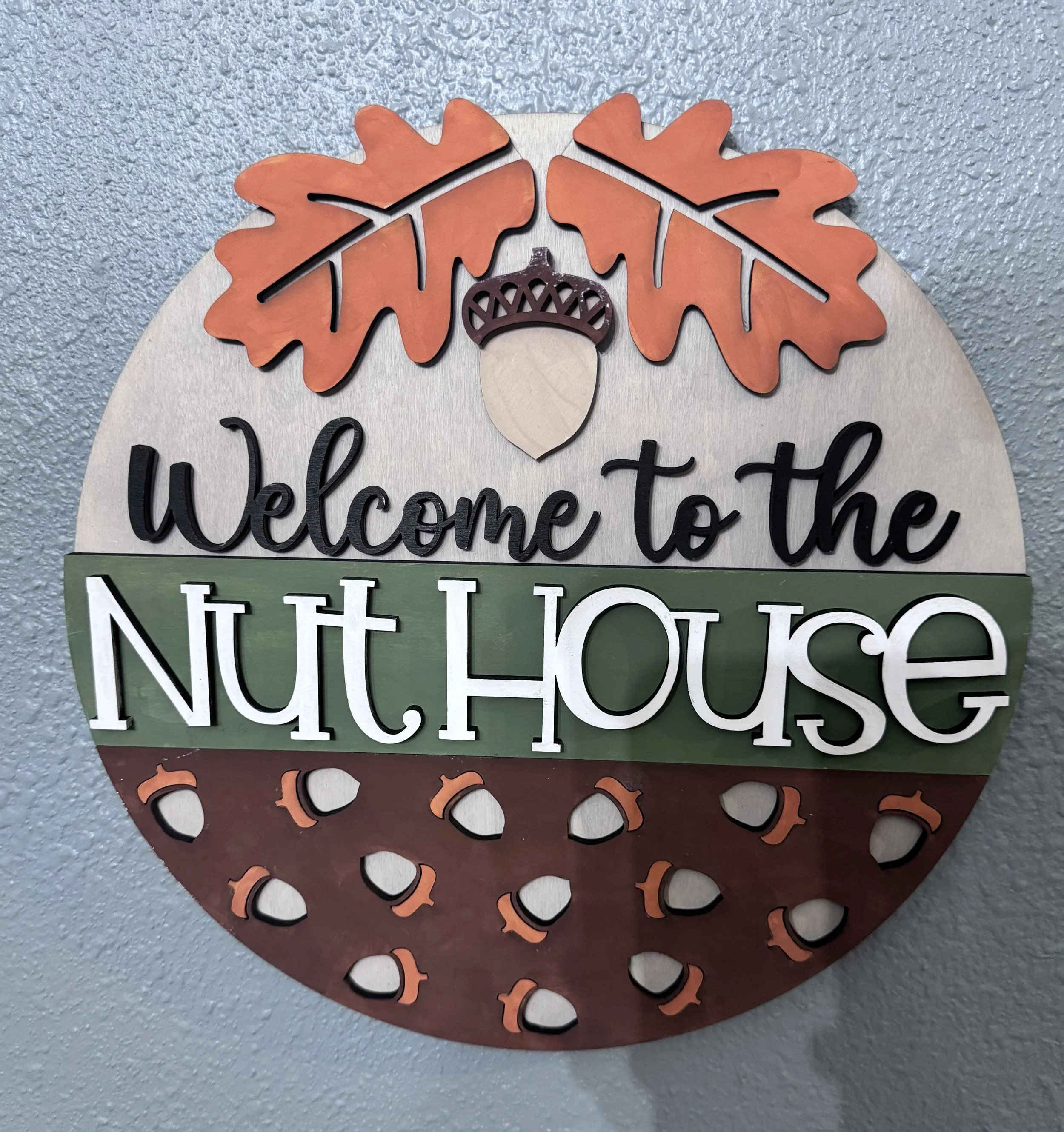 Autumn 'Welcome to the Nut House' Door Hanger