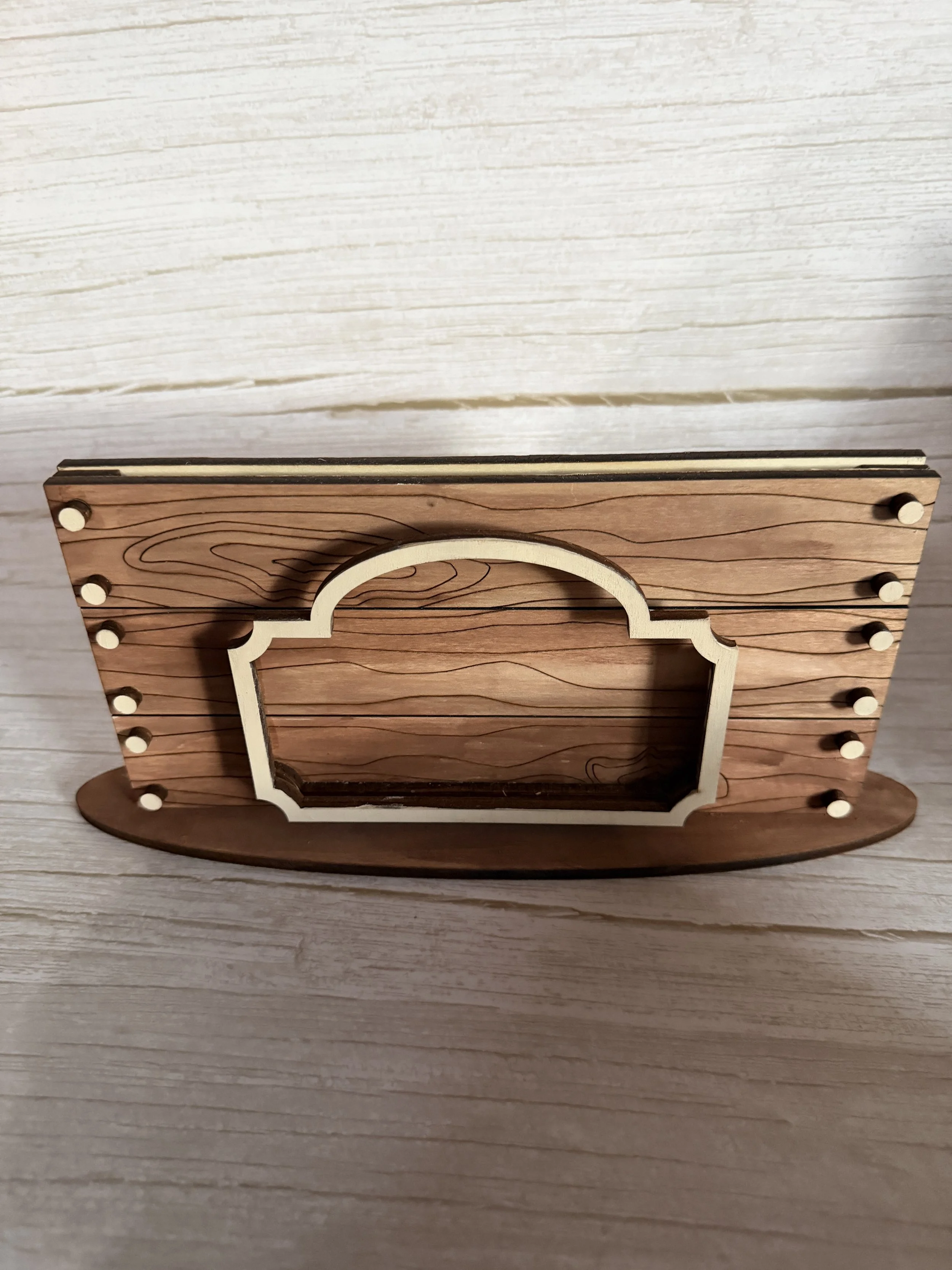 Versatile Wooden Crate Base for Interchangeable Door Hanger  Inserts