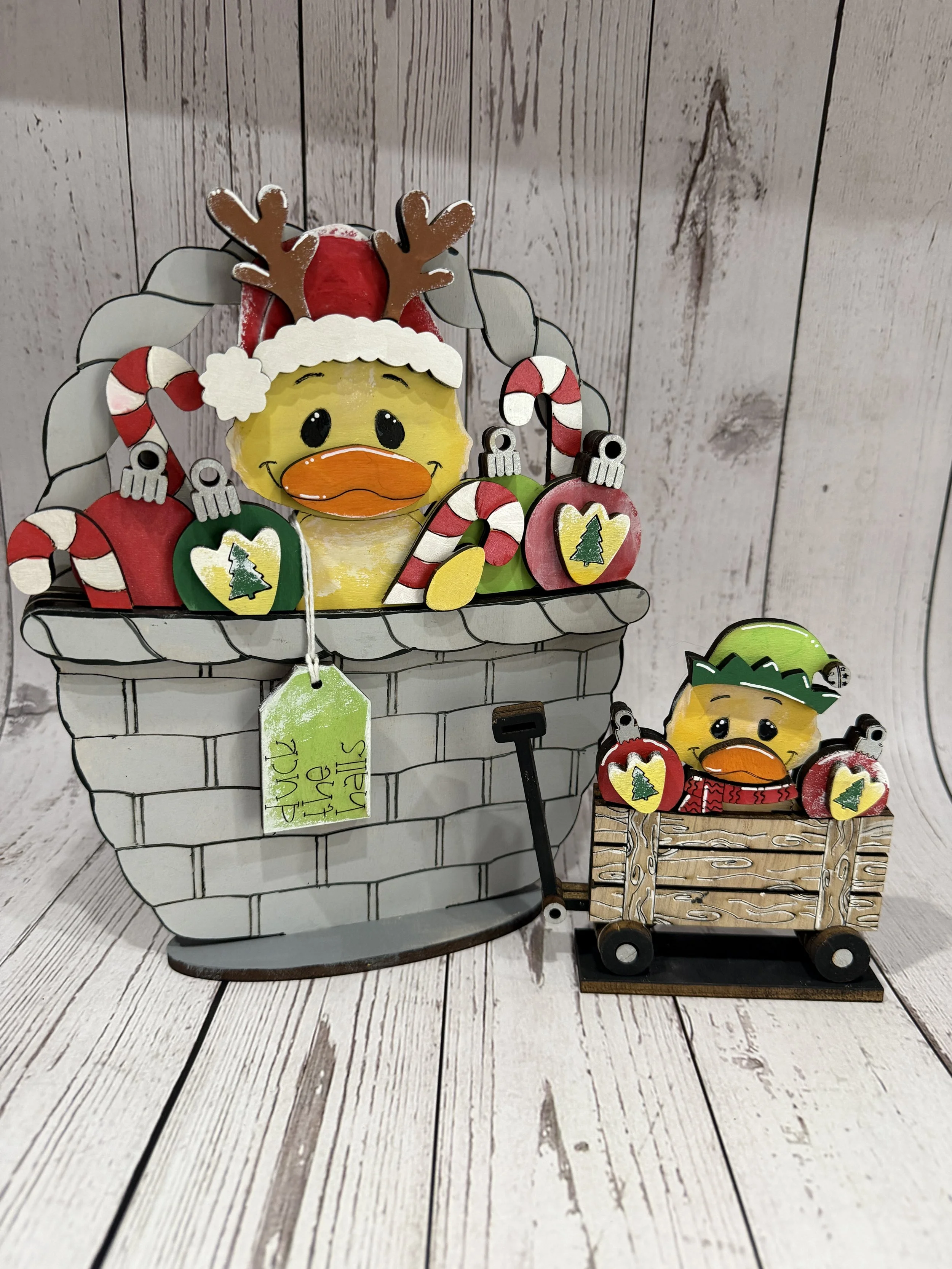 Festive Christmas Duck - Flower Basket Insert  (Insert Only)