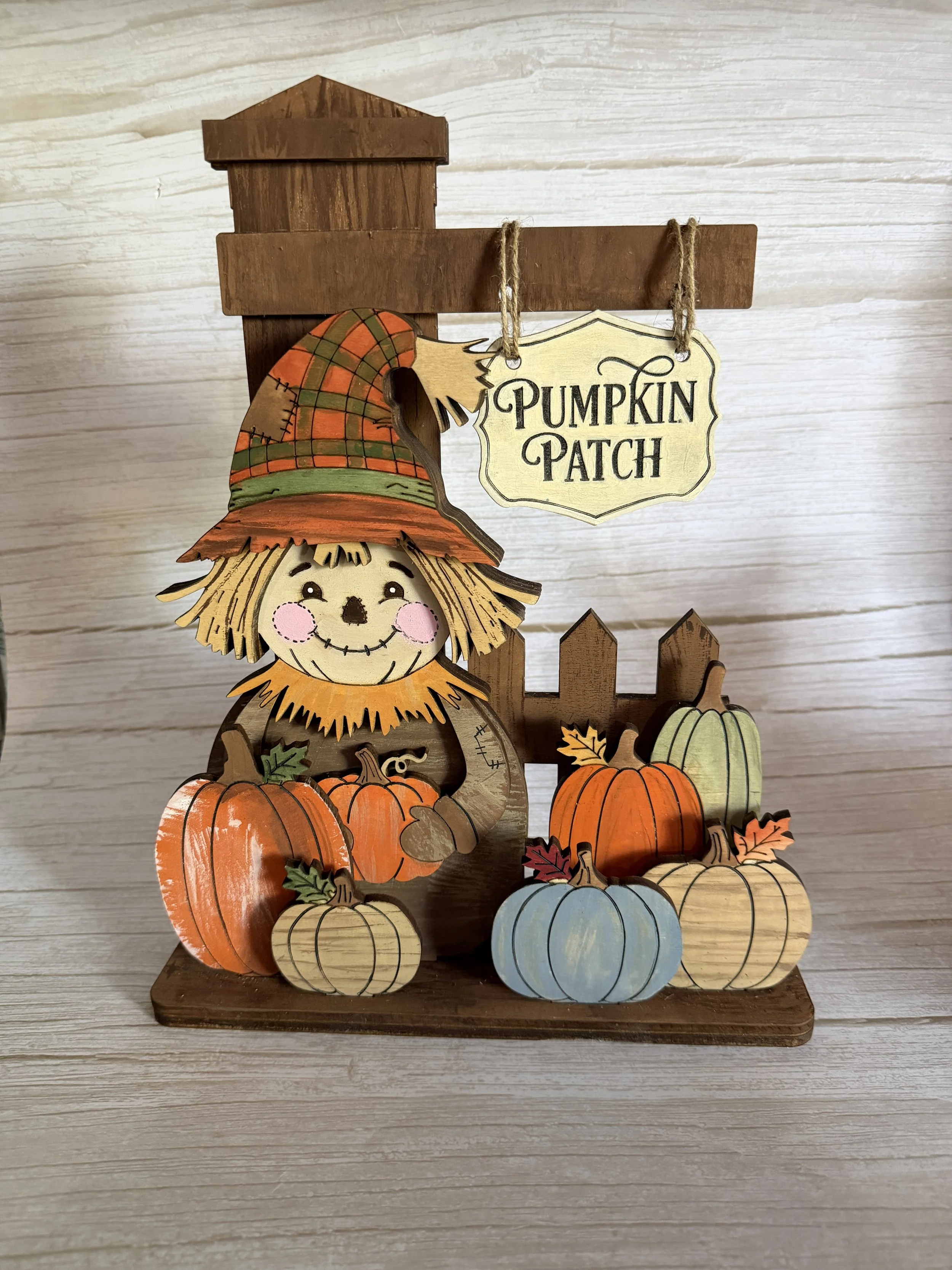 Scarecrow Pumpkin Patch Shelf Sitter