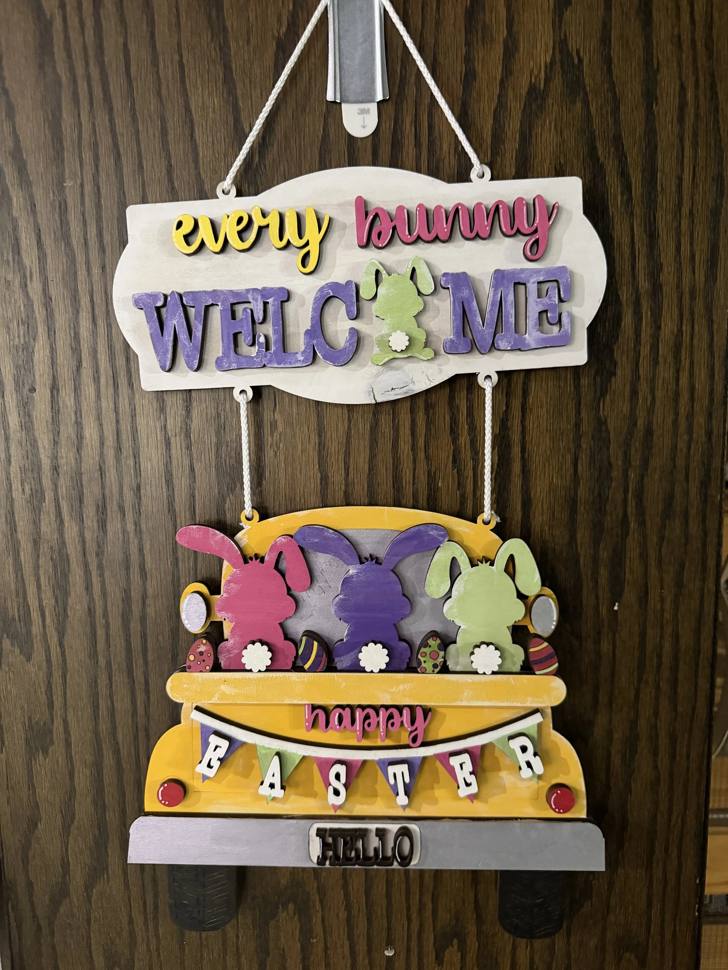 Easter Bunny Truck Hanging Decoration