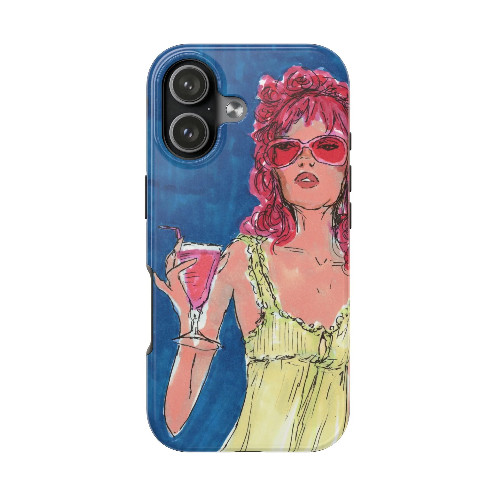 Retro Cocktail Girl Phone Case