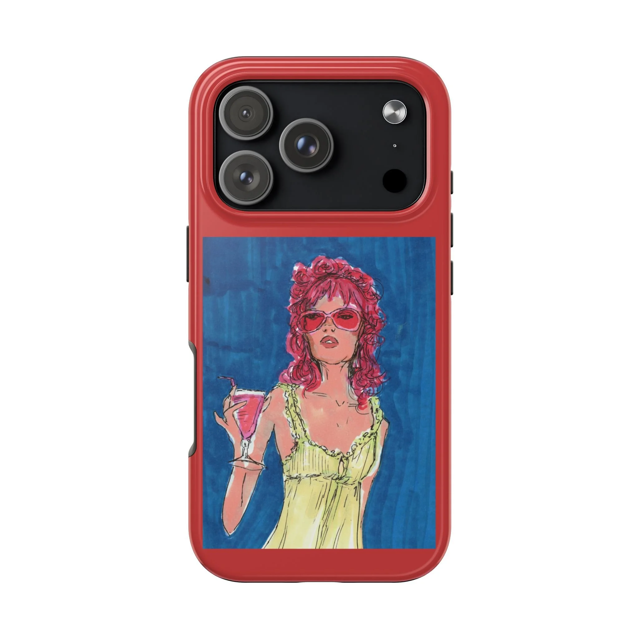 Retro Cocktail Girl Phone Case