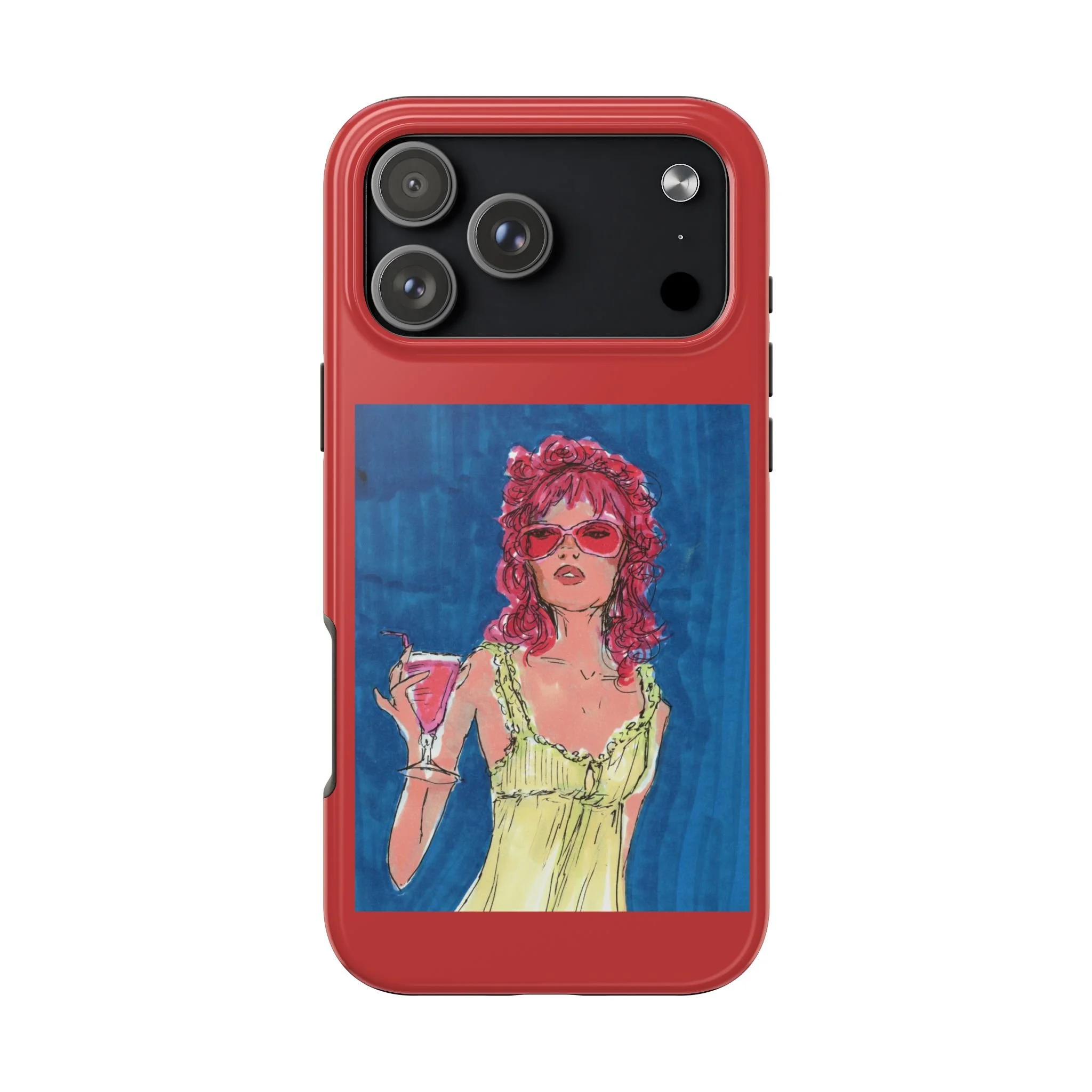 Retro Cocktail Girl Phone Case