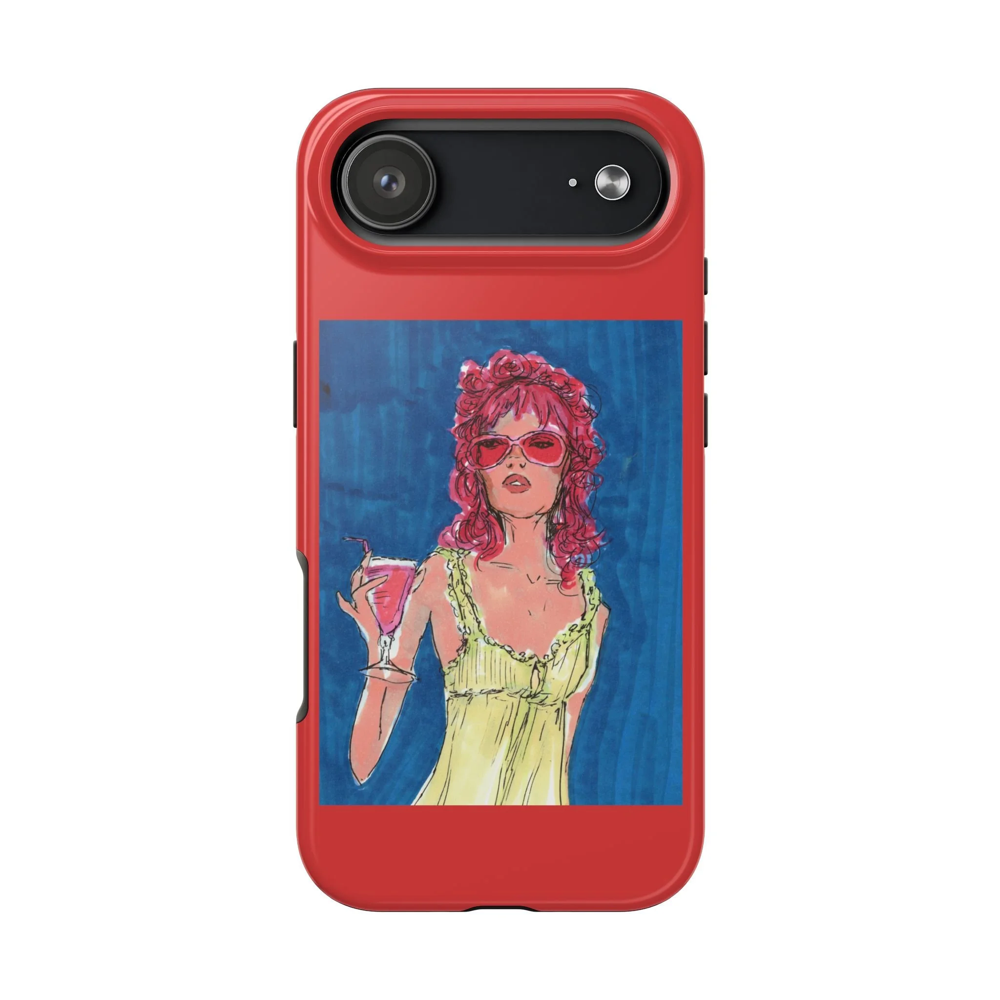 Retro Cocktail Girl Phone Case