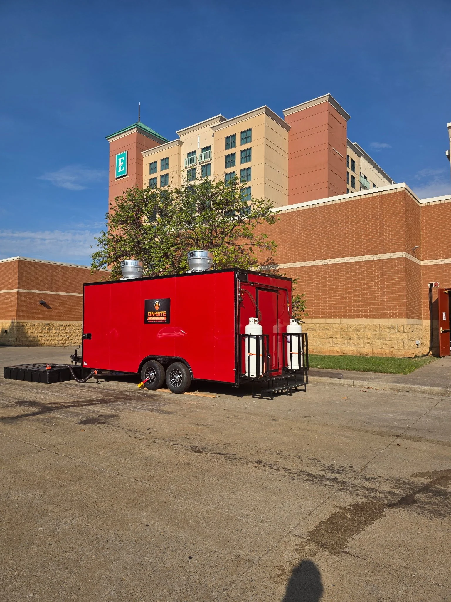On-Site emergency kitchen trailer deployed at Embassy Suites Murfreesboro 48 hours after a kitchen fire