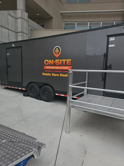 On-Site Kitchen Solutions Mobile Ware Wash Trailer