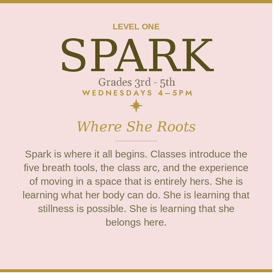 SPARK (GRADES 3rd-5th): WEDNESDAY 4-5pm