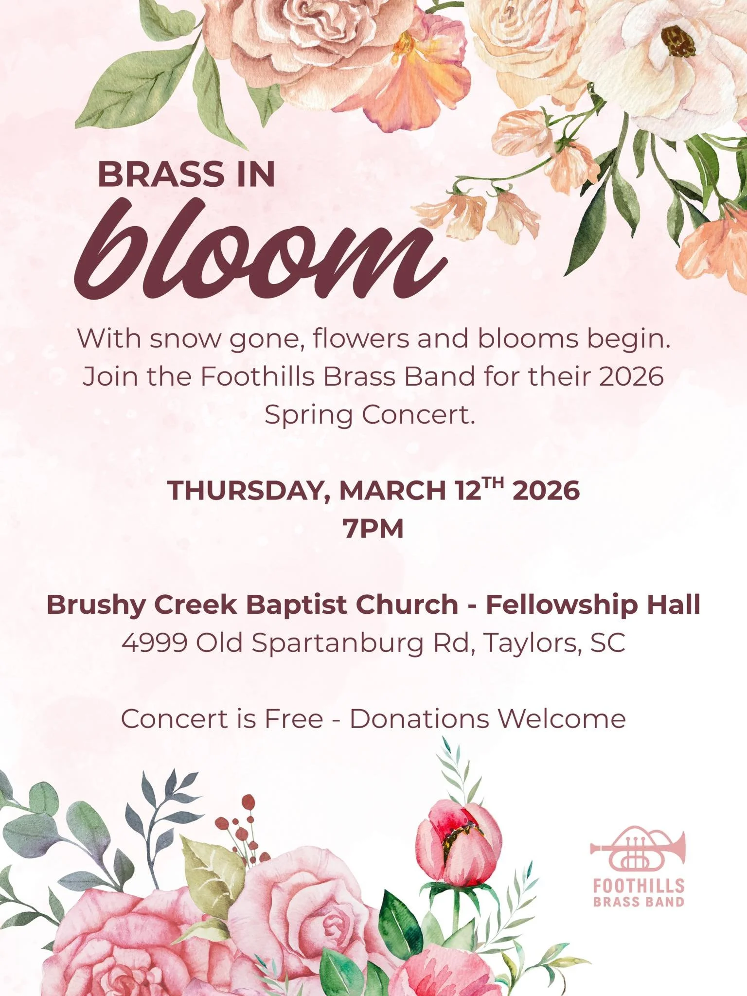 Foothills Brass Band Spring Concert