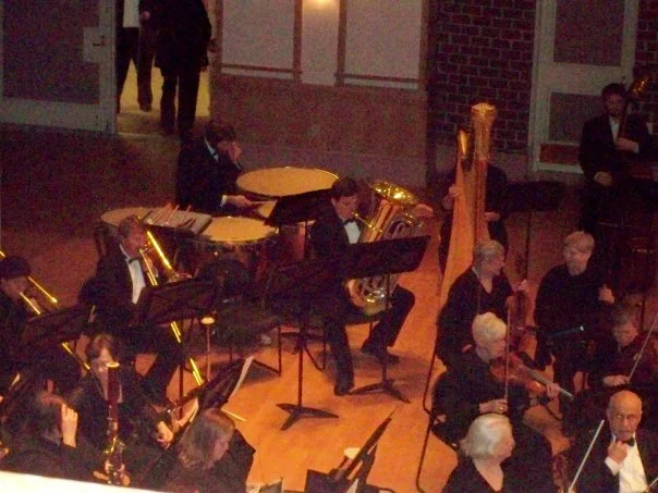 Warming up for Brevard Philharmonic concert, Borodin "Symphony #2" and Brahms "Tragic Overture", 2008