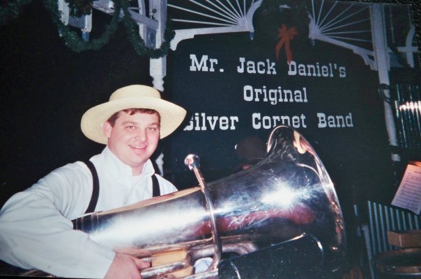 On tour with Mr. Jack Daniel's Original Silver Cornet Band, Cleveland, Ohio, 2002