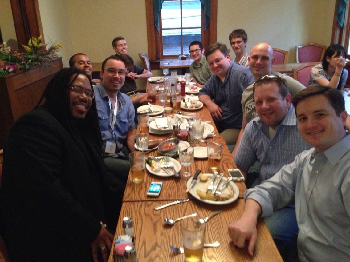 ITEC 2014 Bloomington, Indiana - Dinner with fellow Perantoni studio alumni and some of my students at the Irish Lion