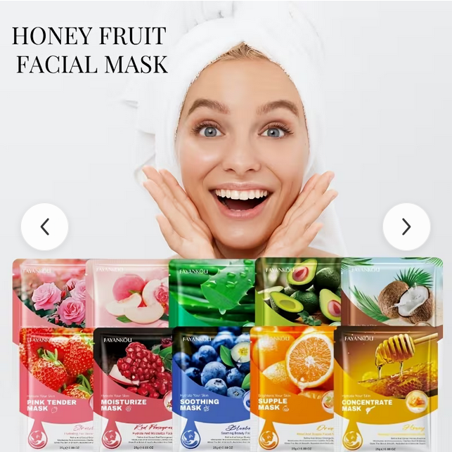 FAYANKOU -  Fruit Face Mask - 9 count Mix
