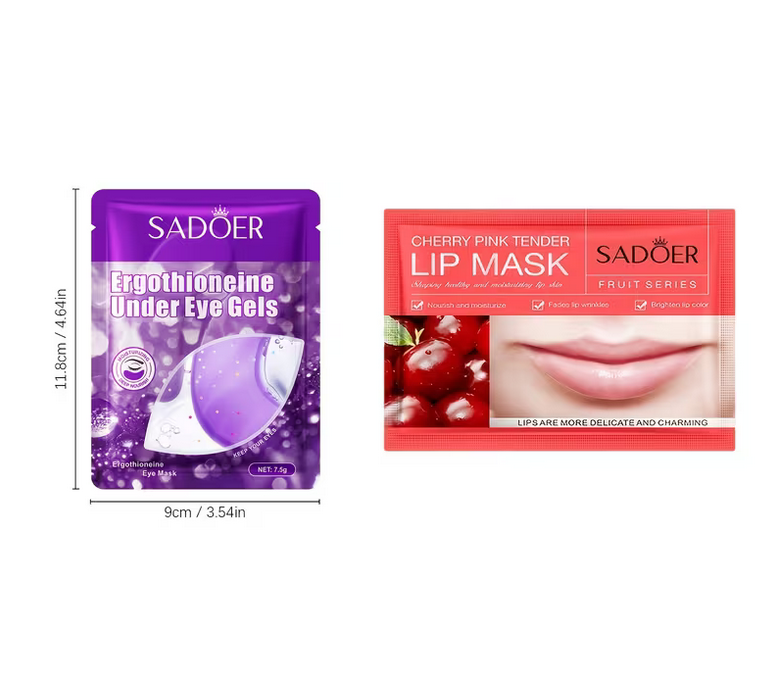 SADOER - Lip & Eye Mask  (5 eye and 5 lip mask-mix)