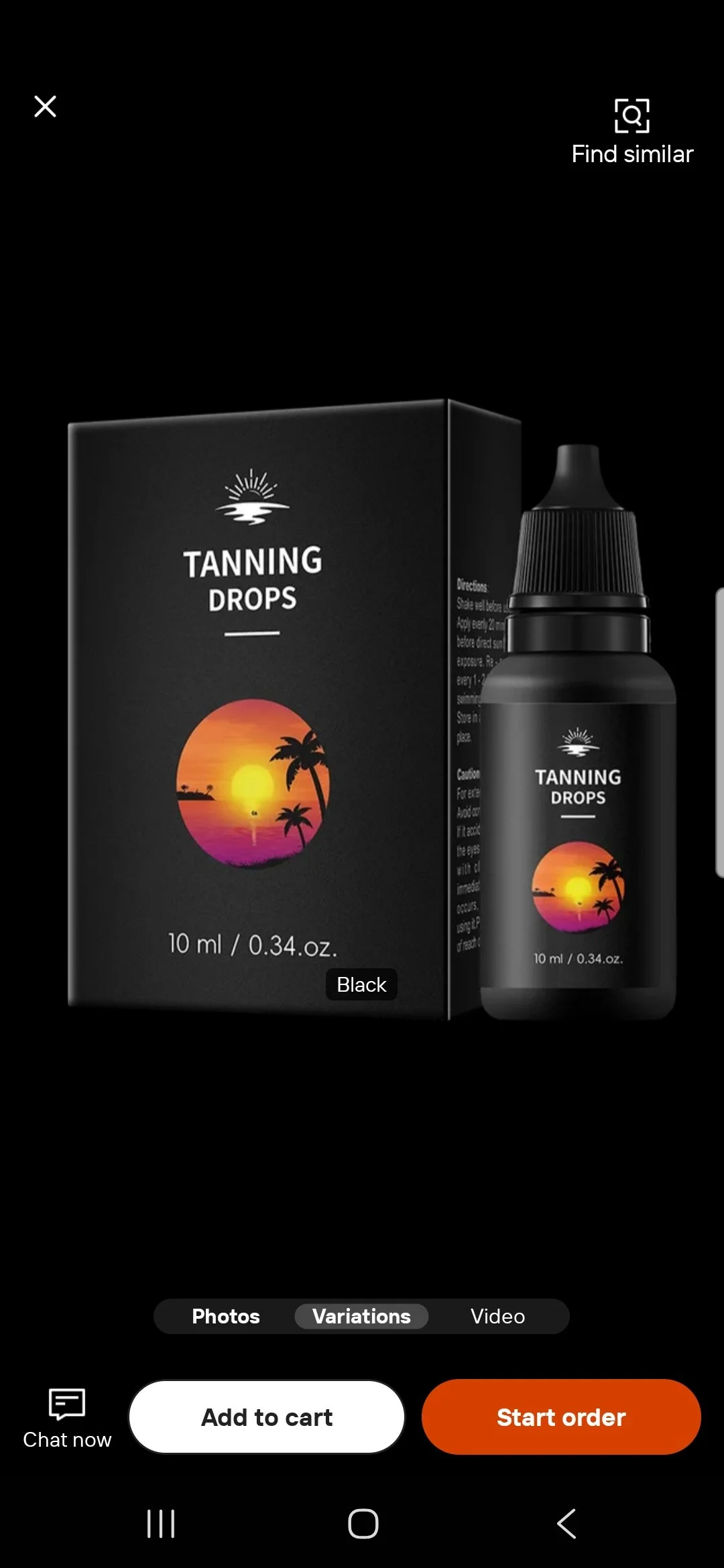 TANNING DROPS -  Vegan Sun Tan Oil