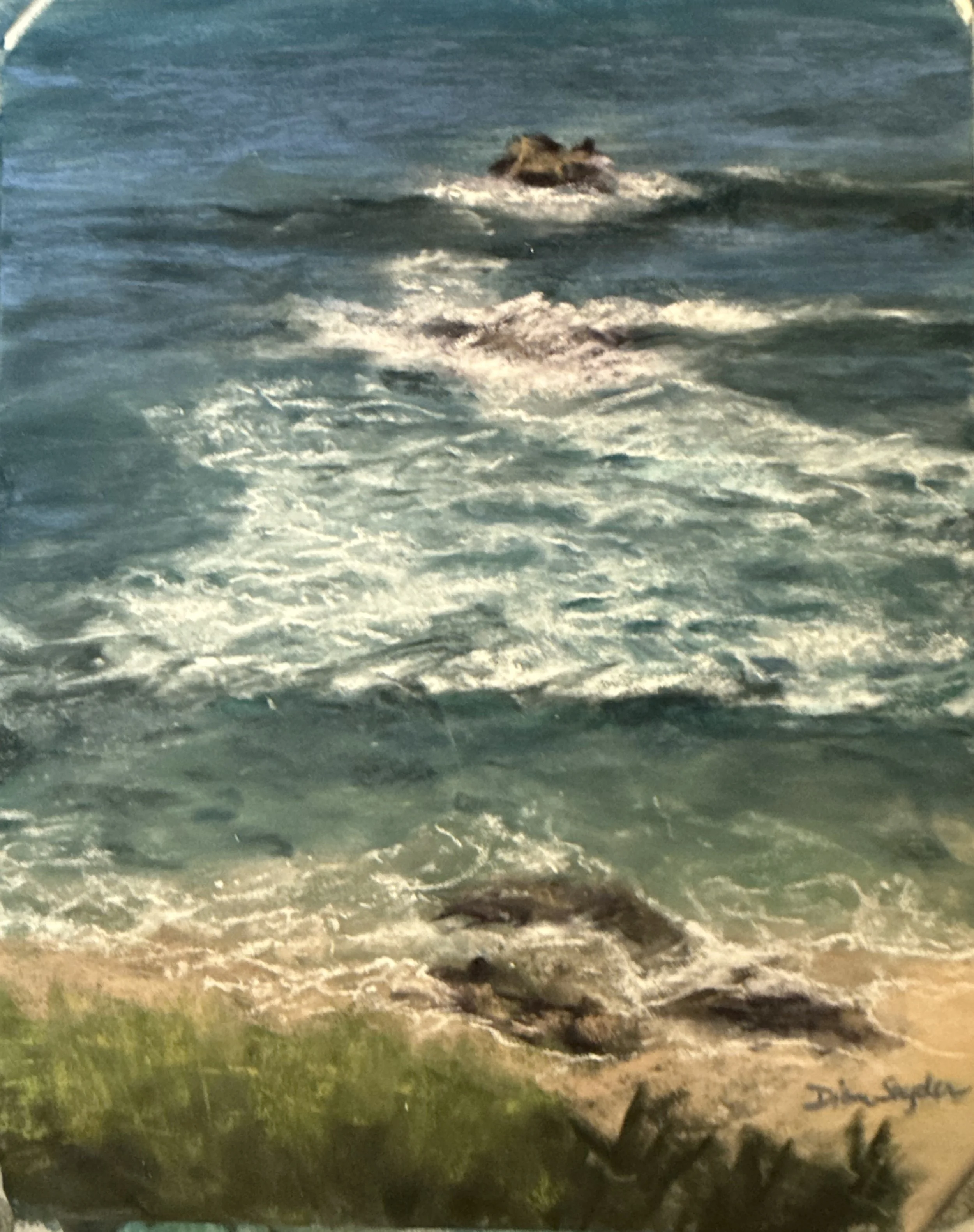 "Heisler's Rolling Tide"  8x10 Pastel  $550.