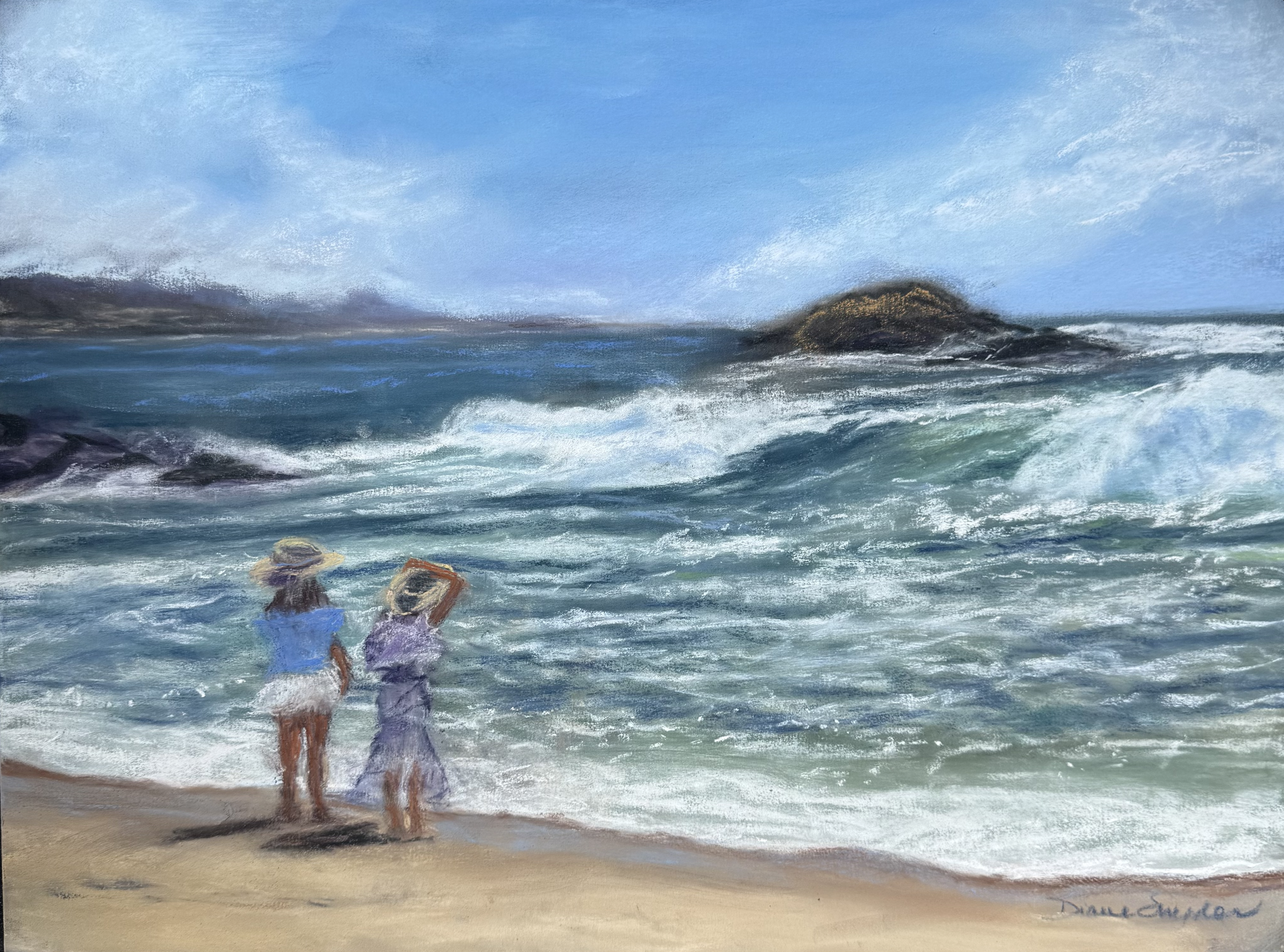 "Surfside Sisters" 12x16 Pastel $1150.