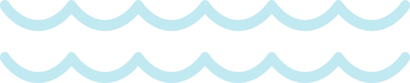 Multiple stylized blue waves in a repeating pattern.
