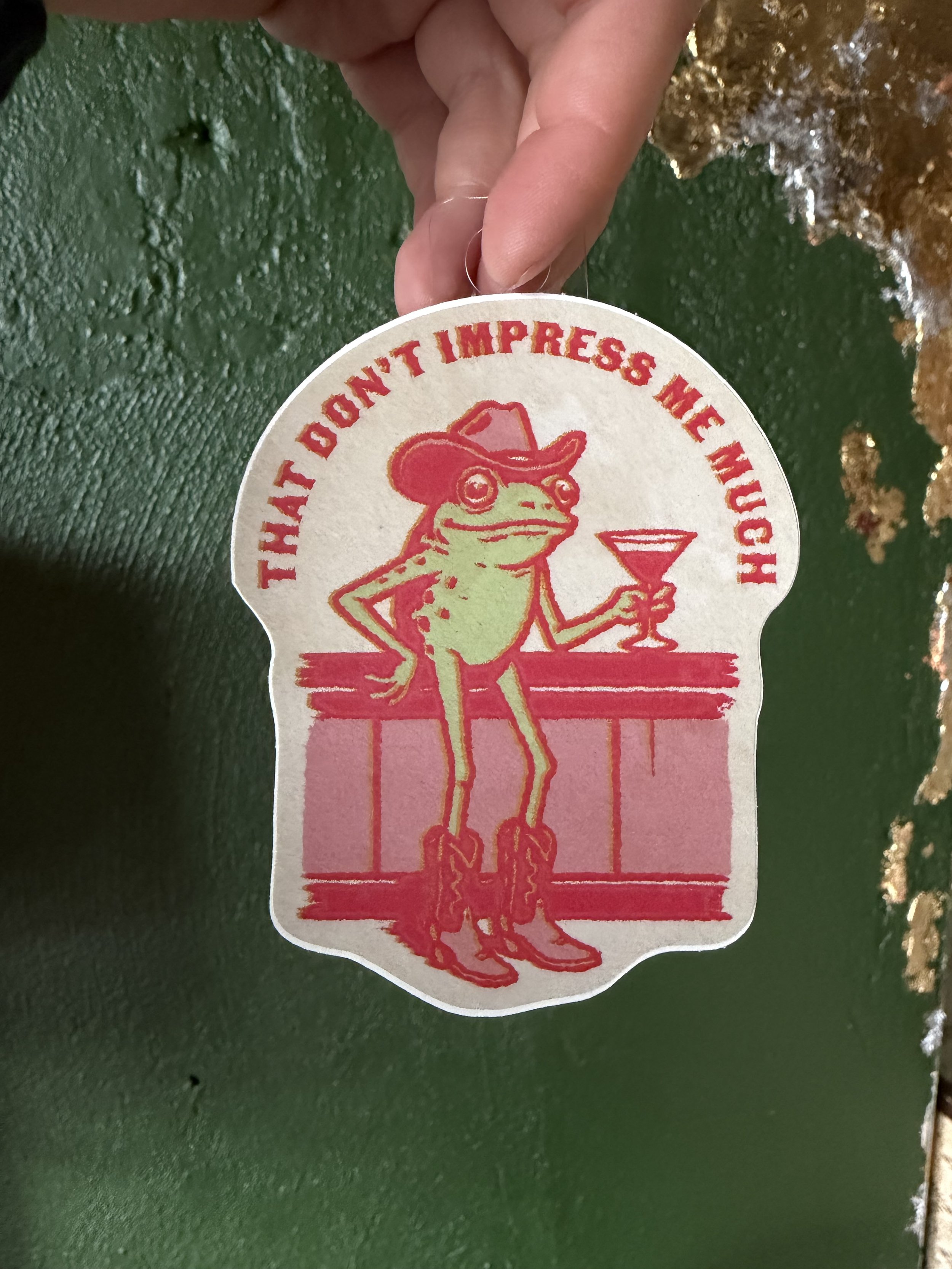 That Don't Impress Me Much Frog Sticker