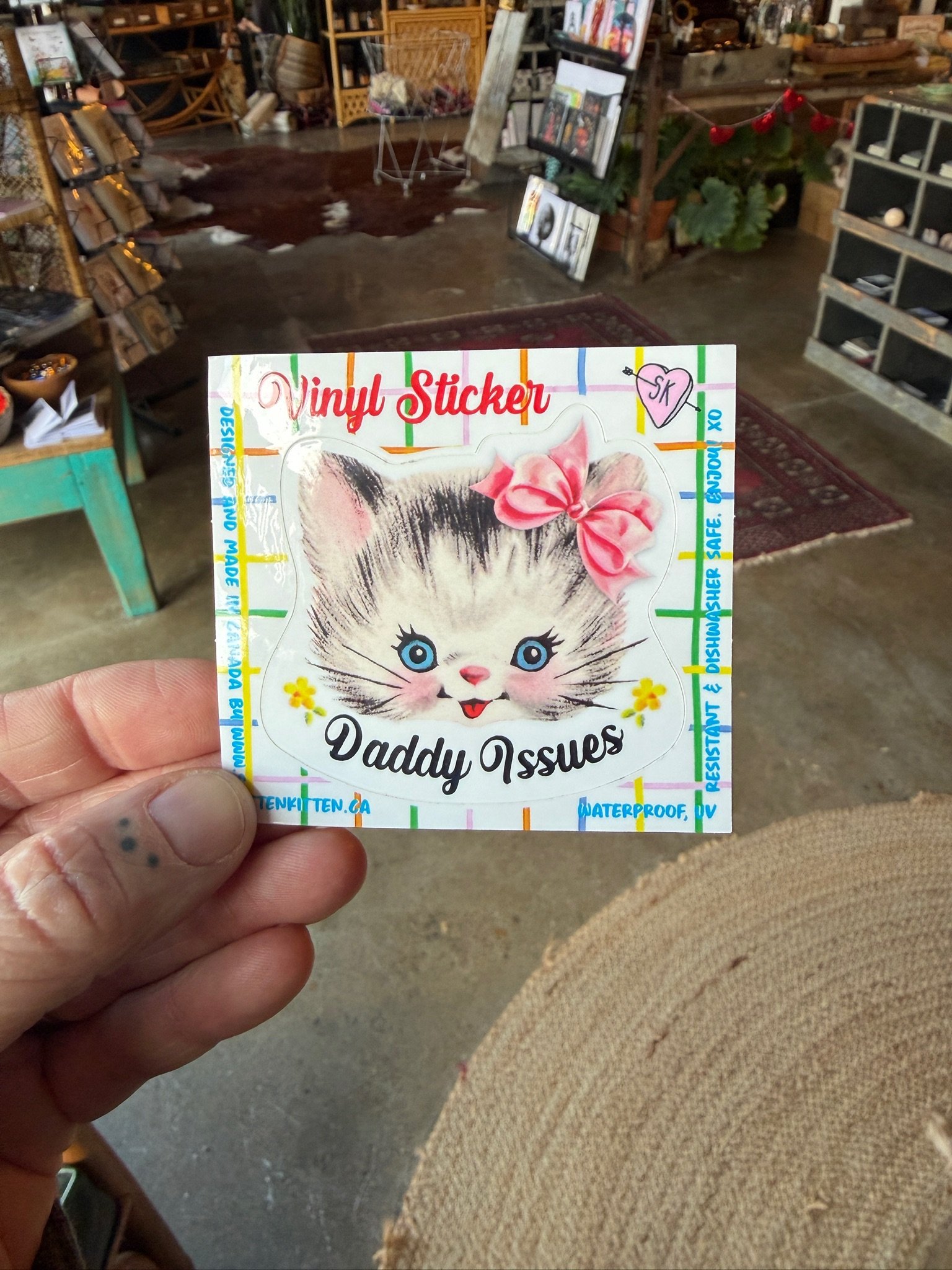 Daddy Issues Cat Sticker