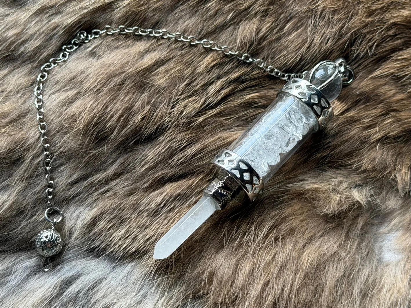 Clear Quartz Pendulum With Quartz Tip
