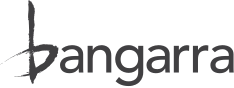 Logo with the word 'Bangarra' in lowercase letters