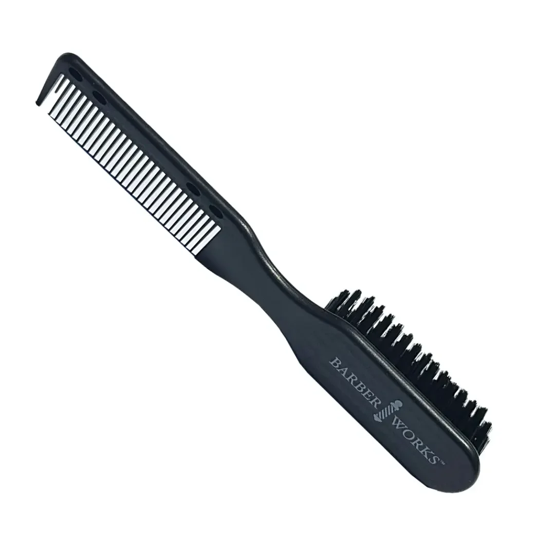 Barber Works Double Sided Clipper Comb Brush