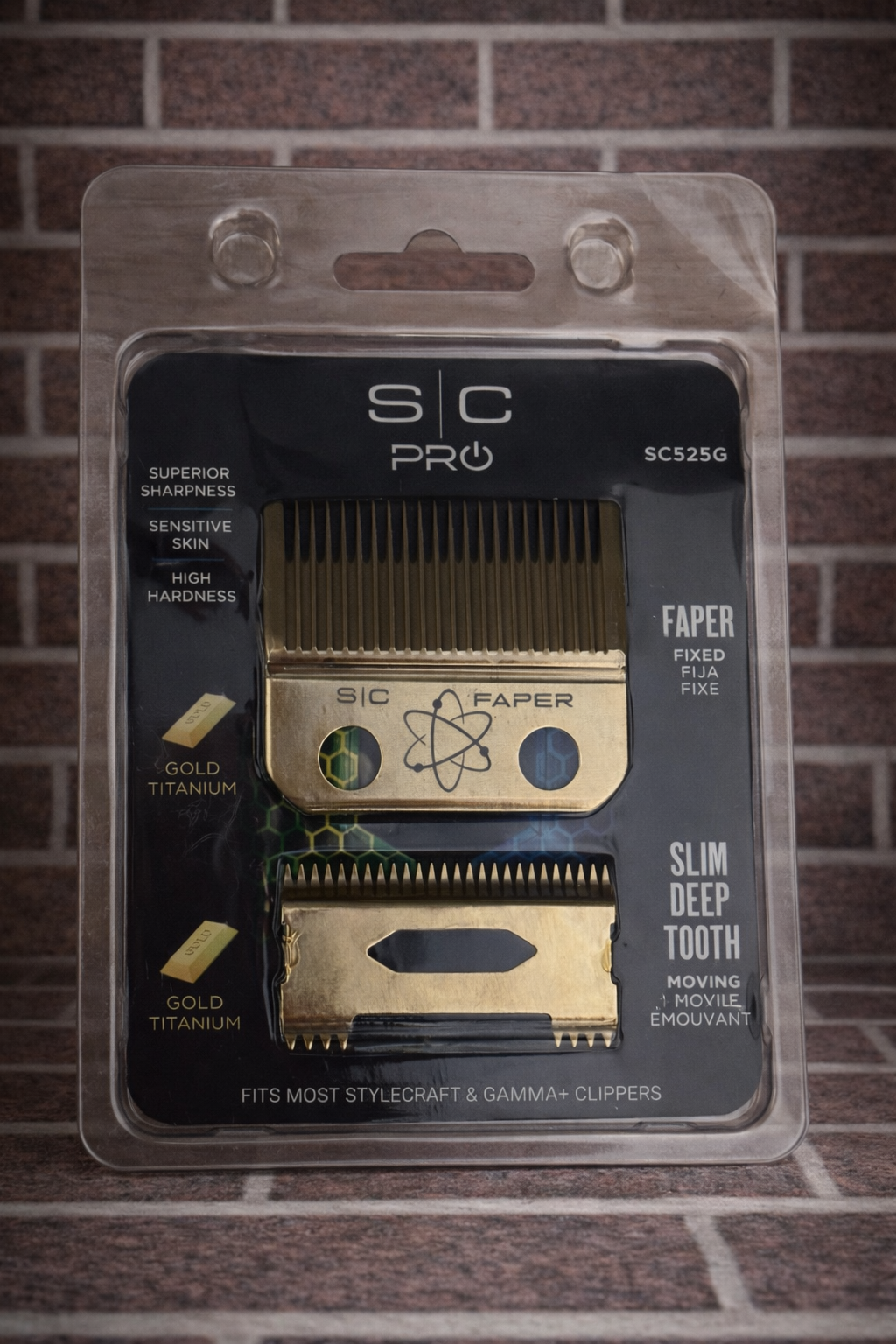 StyleCraft Gold Titanium Clipper Blade Replacement Fixed – Professional Faper Blade