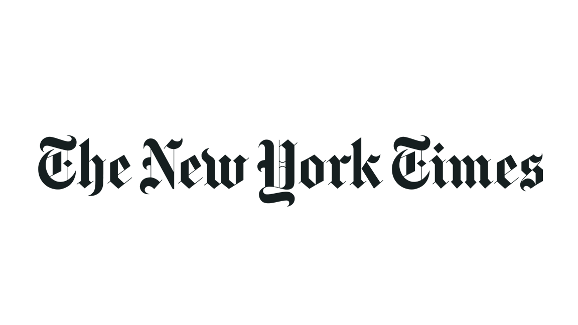 The New York Times logo in black Gothic font.