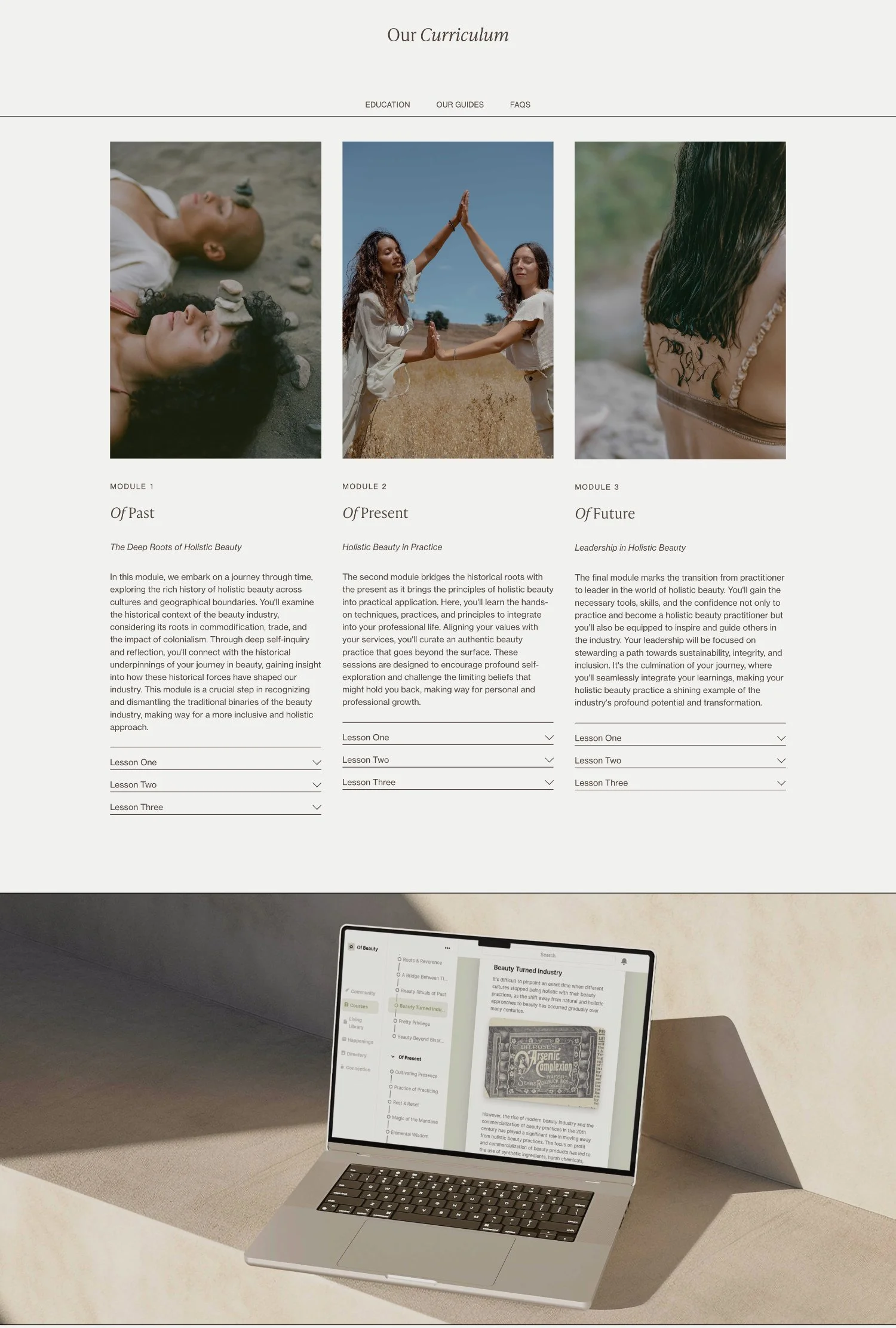  01.2  
Clickable tabs and collapsable accordions assist with content organization and minimalism