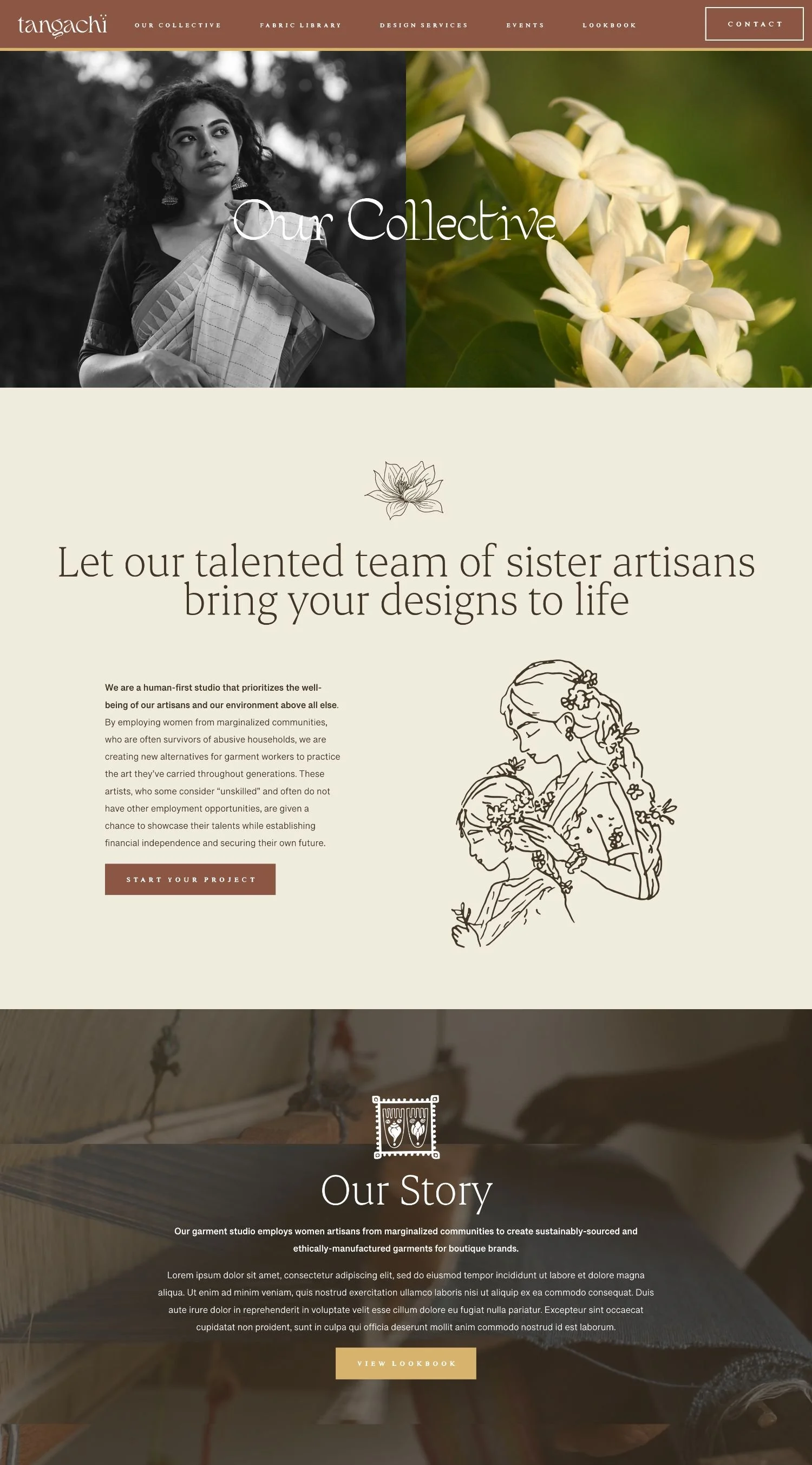  03.1  
Symbolism, like jasmine flowers, are used throughout to showcase the brand’s authentic roots in India