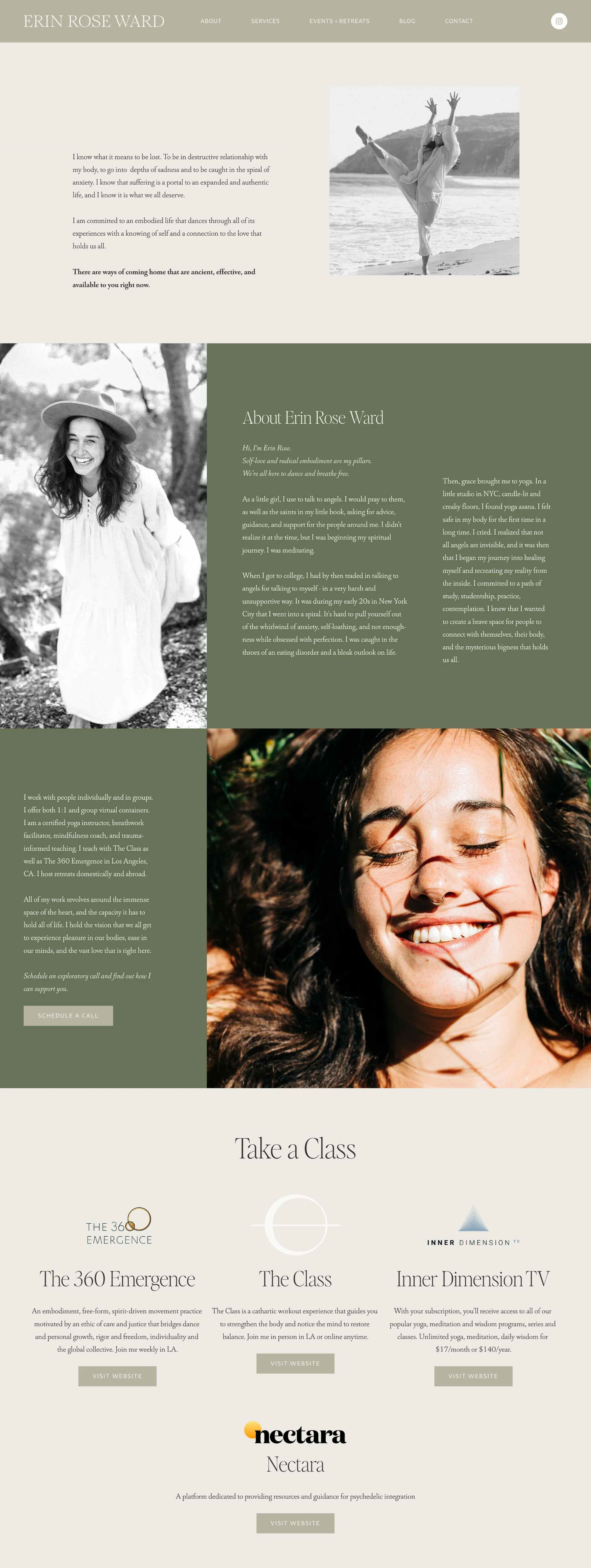  03.2  
The brand's earthy color palette and use of white space adds to the website's grounded feel