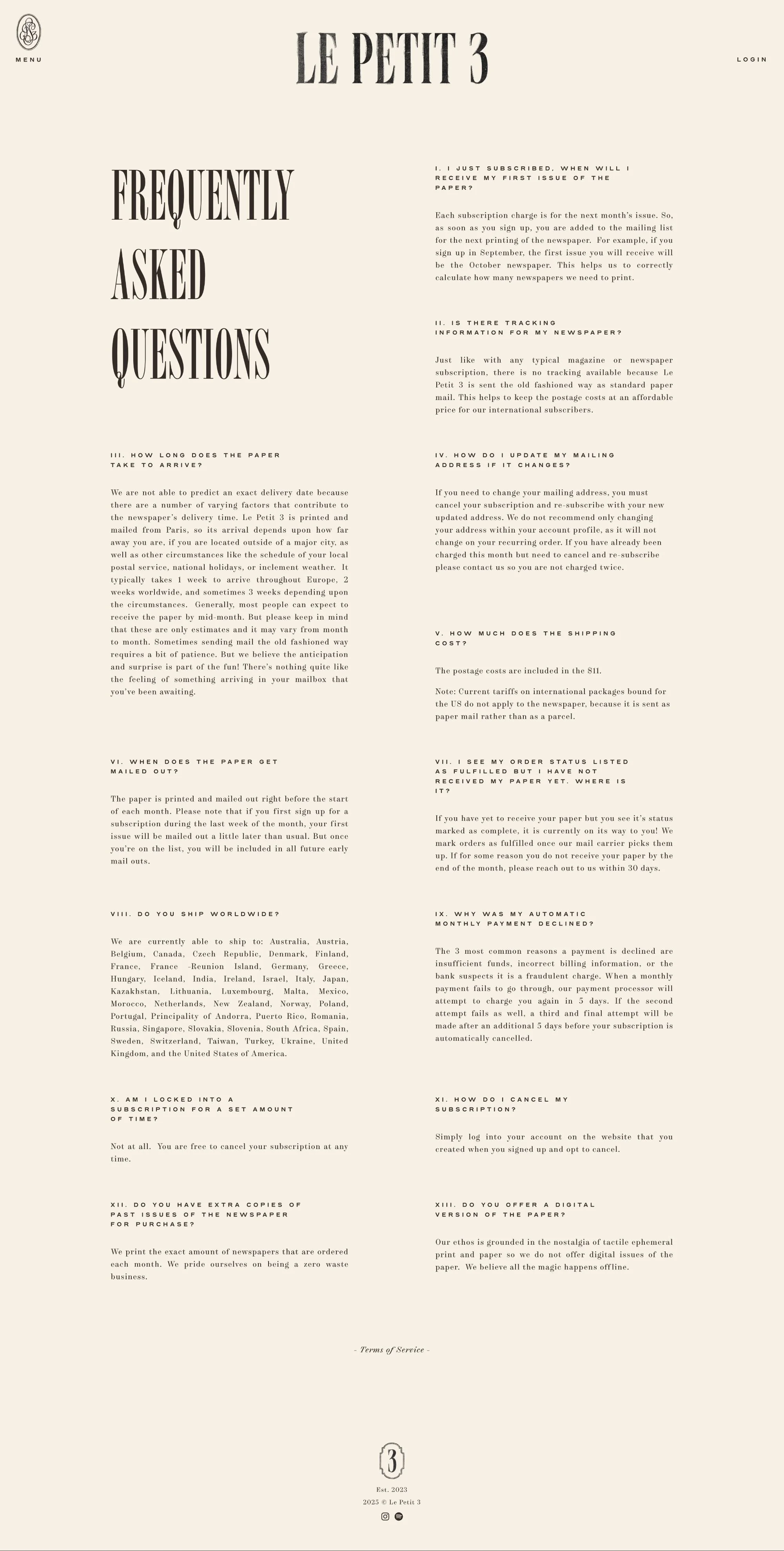  01.6  
An elevated, multi-column FAQ is on-brand 