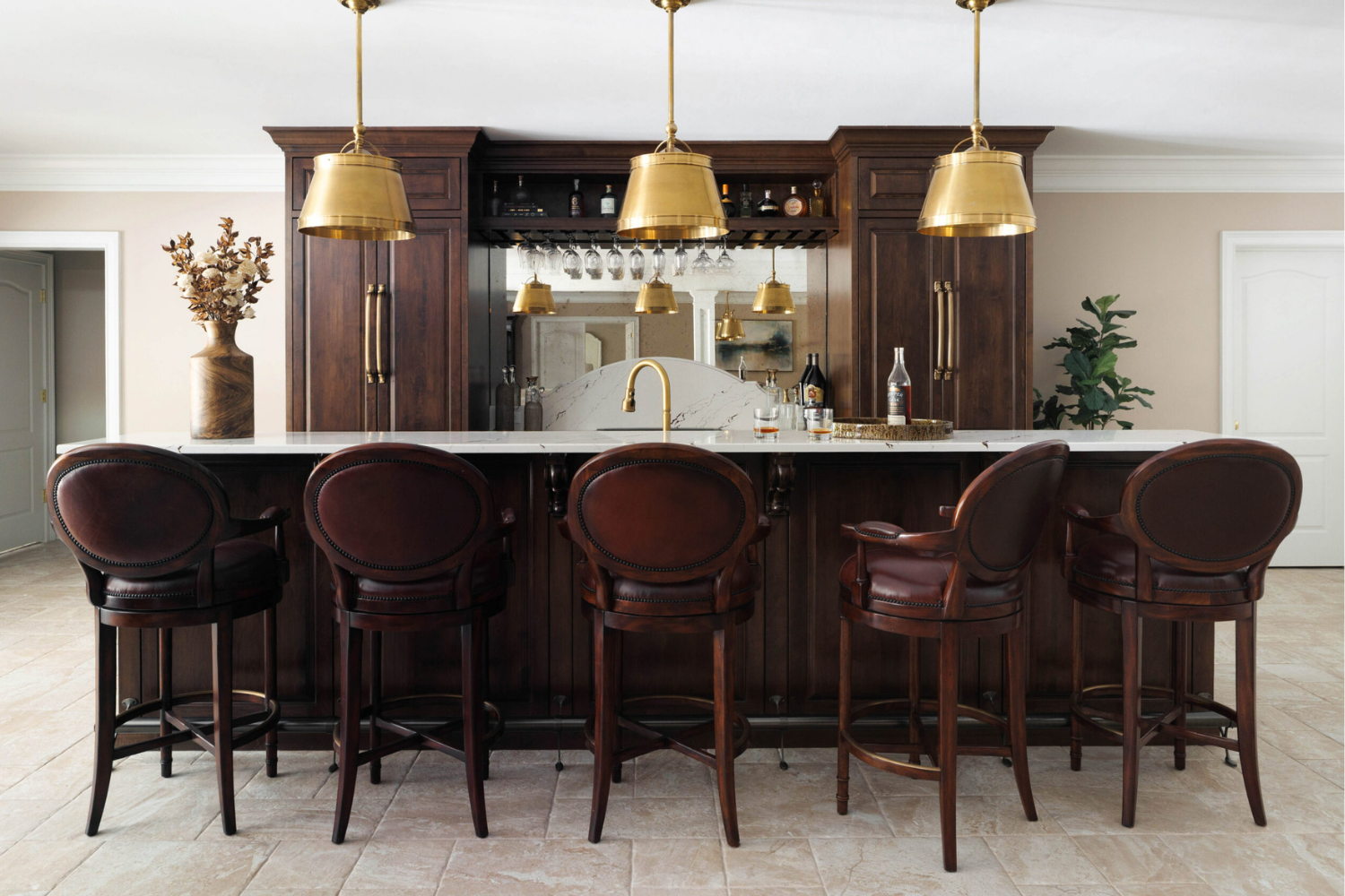 Custom bar design by Interior Styles, interior design in North Georgia.