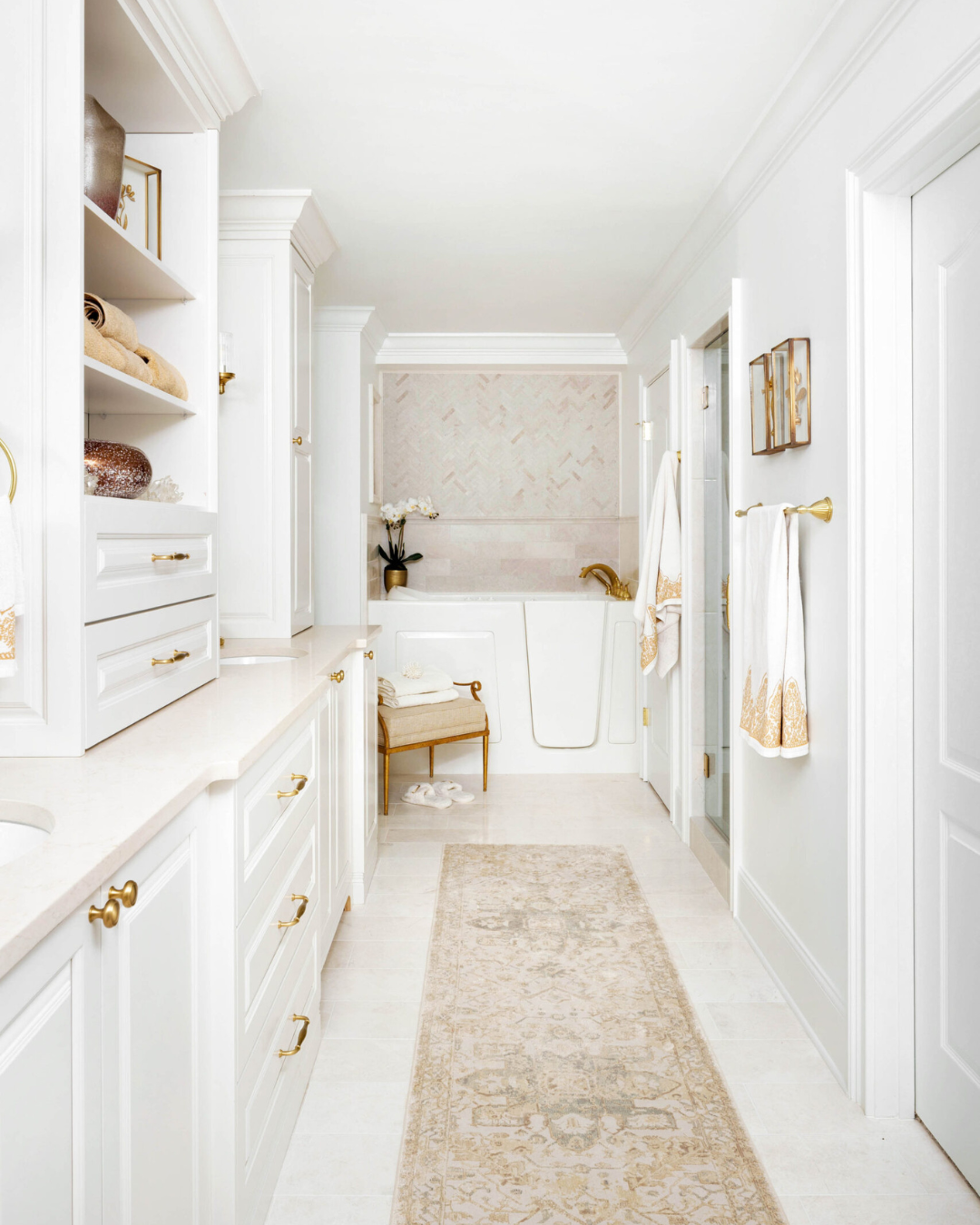 Custom walk-in closet design by Interior Styles, interior design in North Georgia.