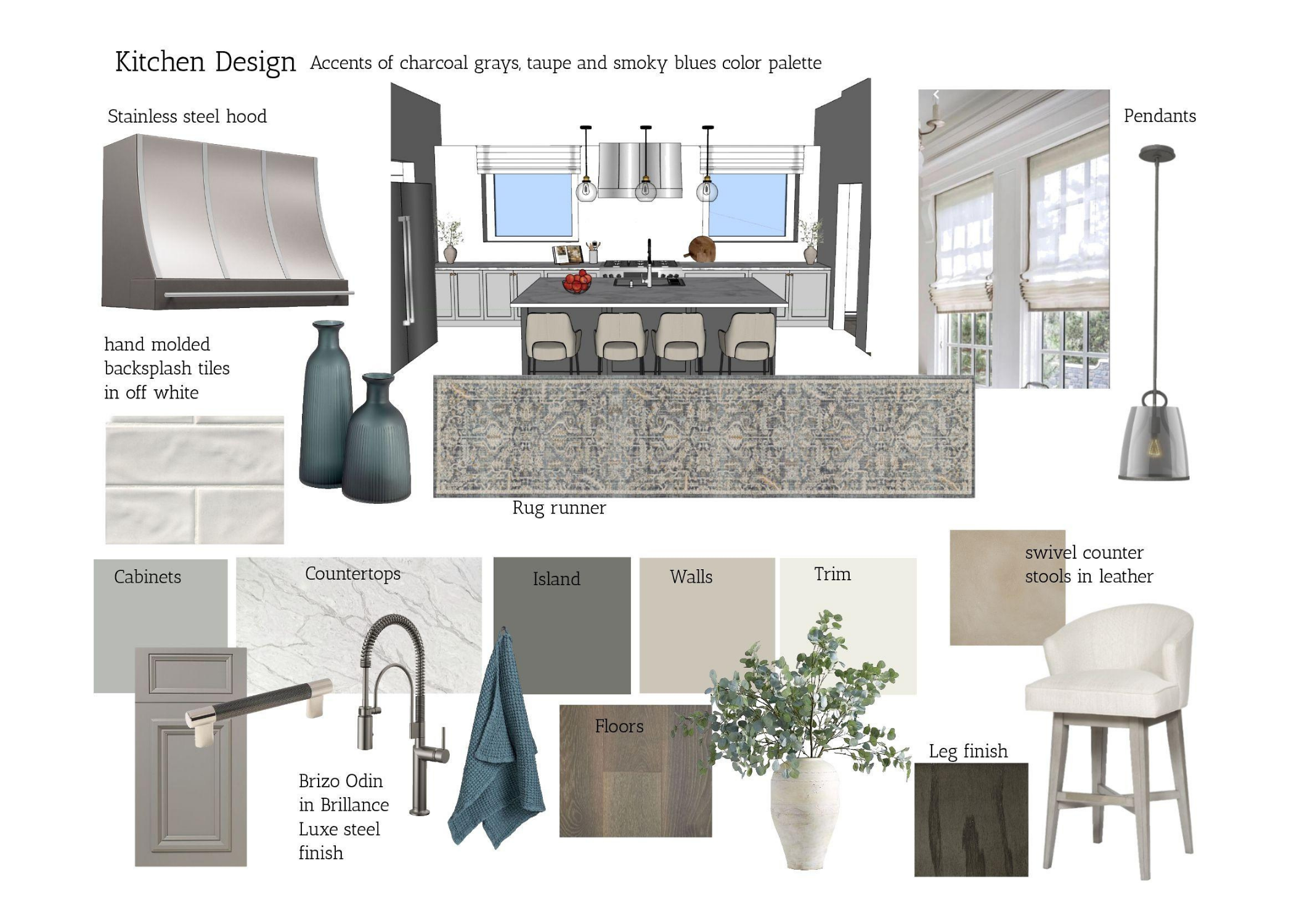 Kitchen design plan by Interior Styles, interior design firm in North Georgia and Florida.