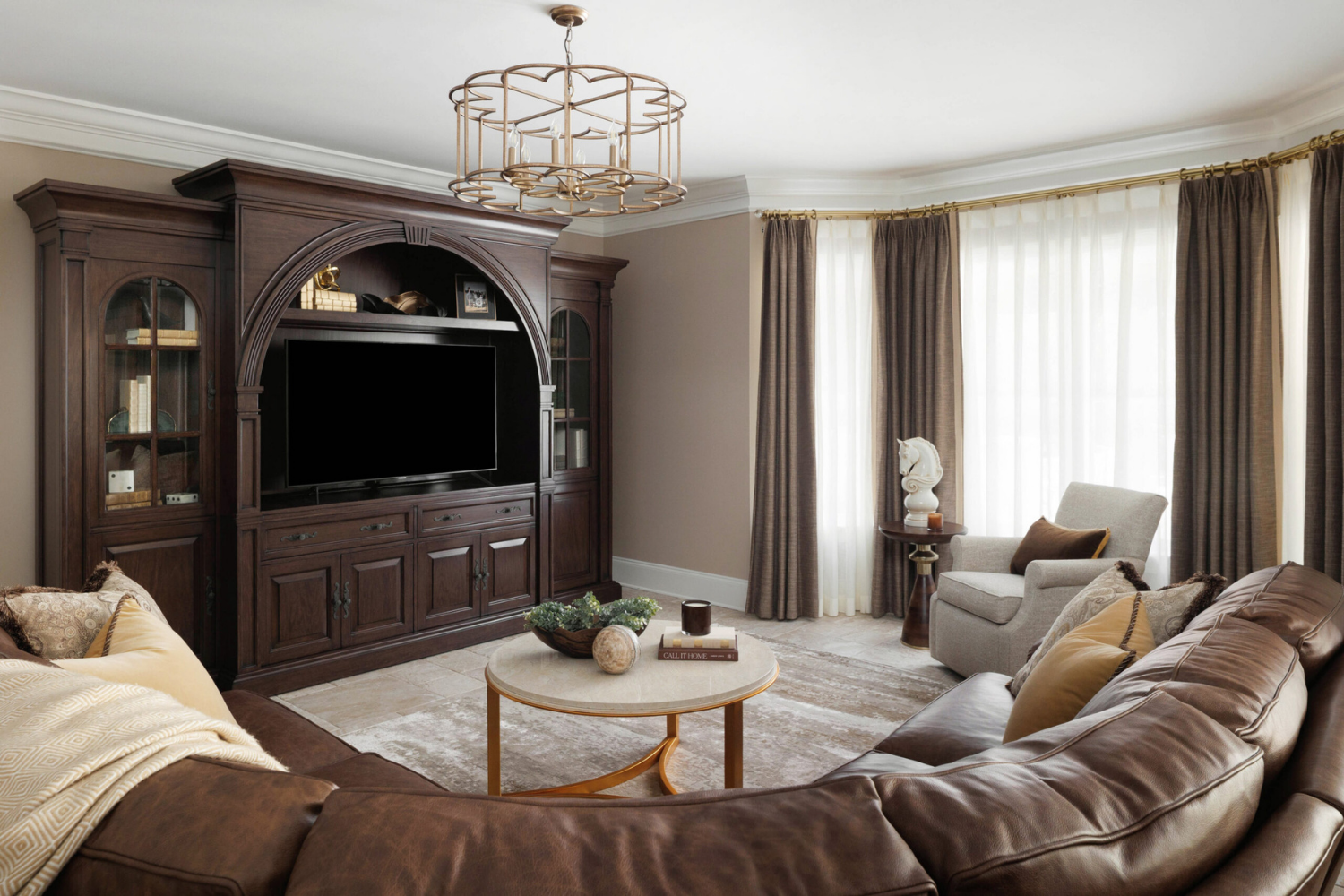 Custom family room design by Interior Styles, interior design in North Georgia.