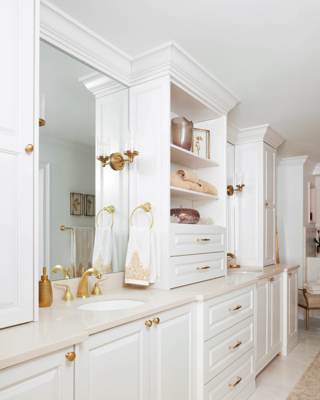 Custom walk-in closet design by Interior Styles, interior design in North Georgia.