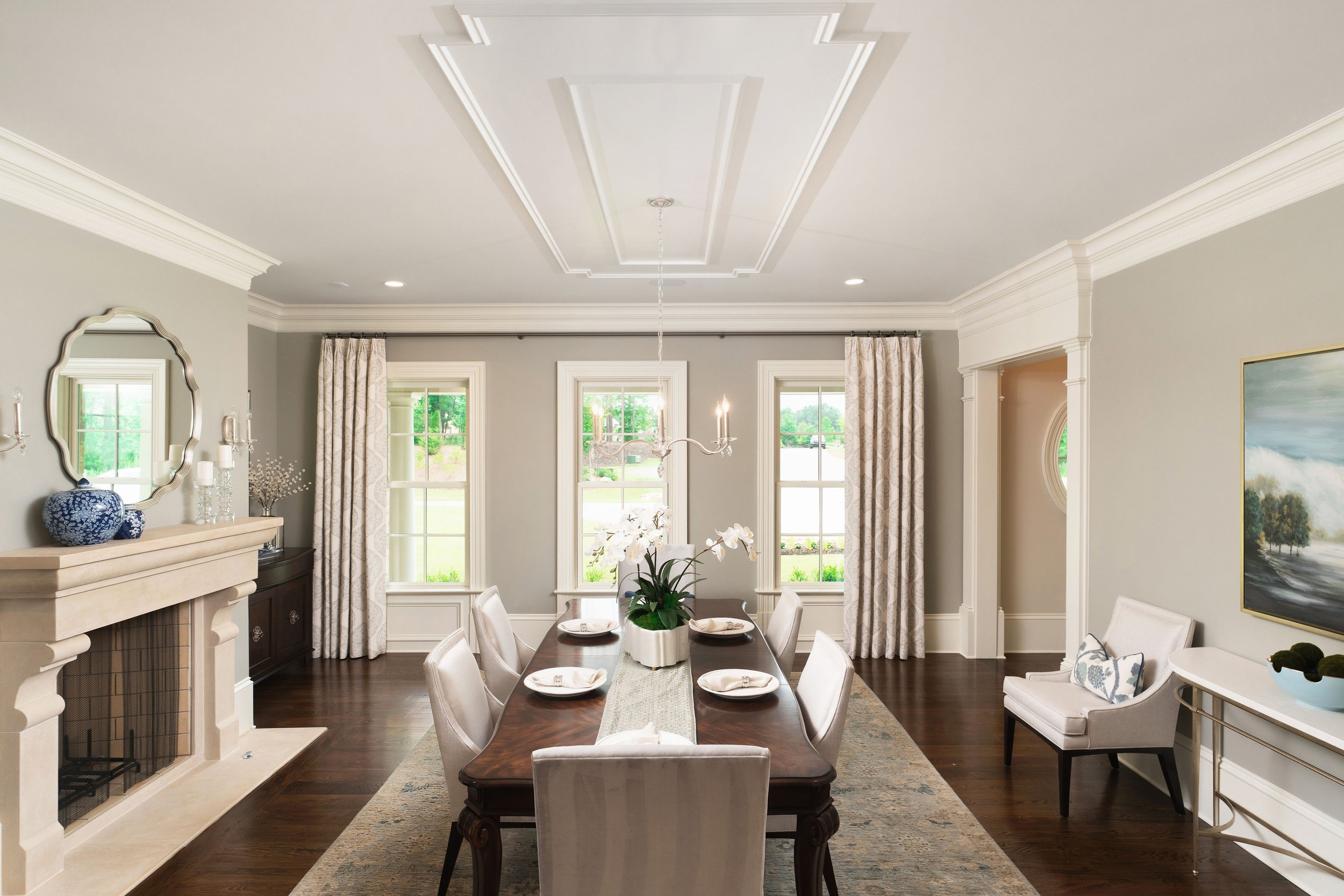 Custom dining room design by Interior Styles, interior design in North Georgia.