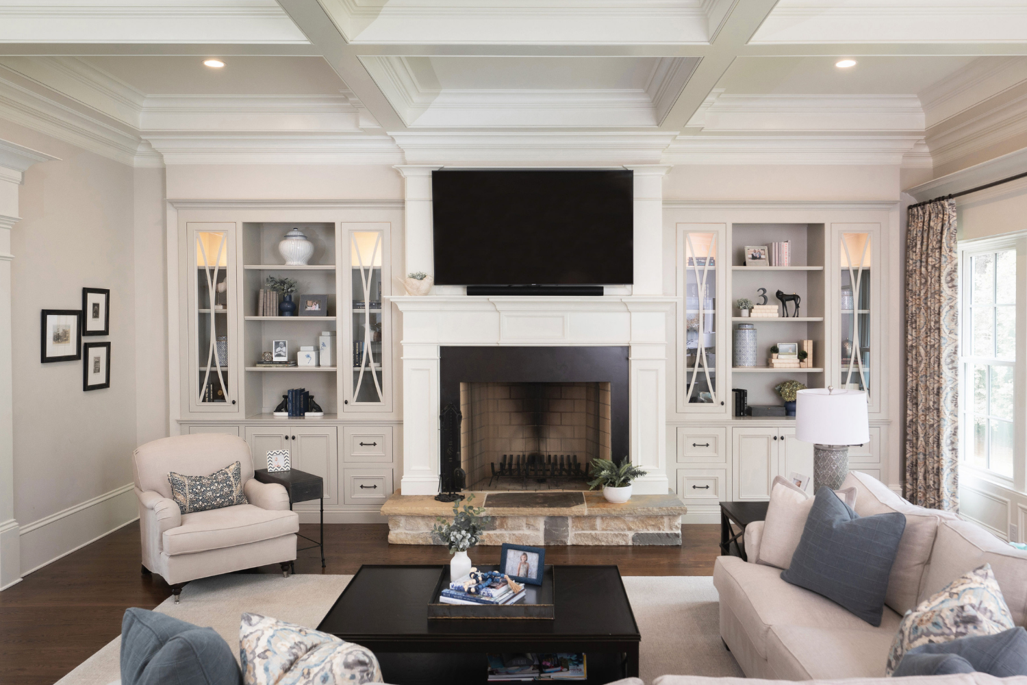 Custom family room design by Interior Styles, interior design in North Georgia.