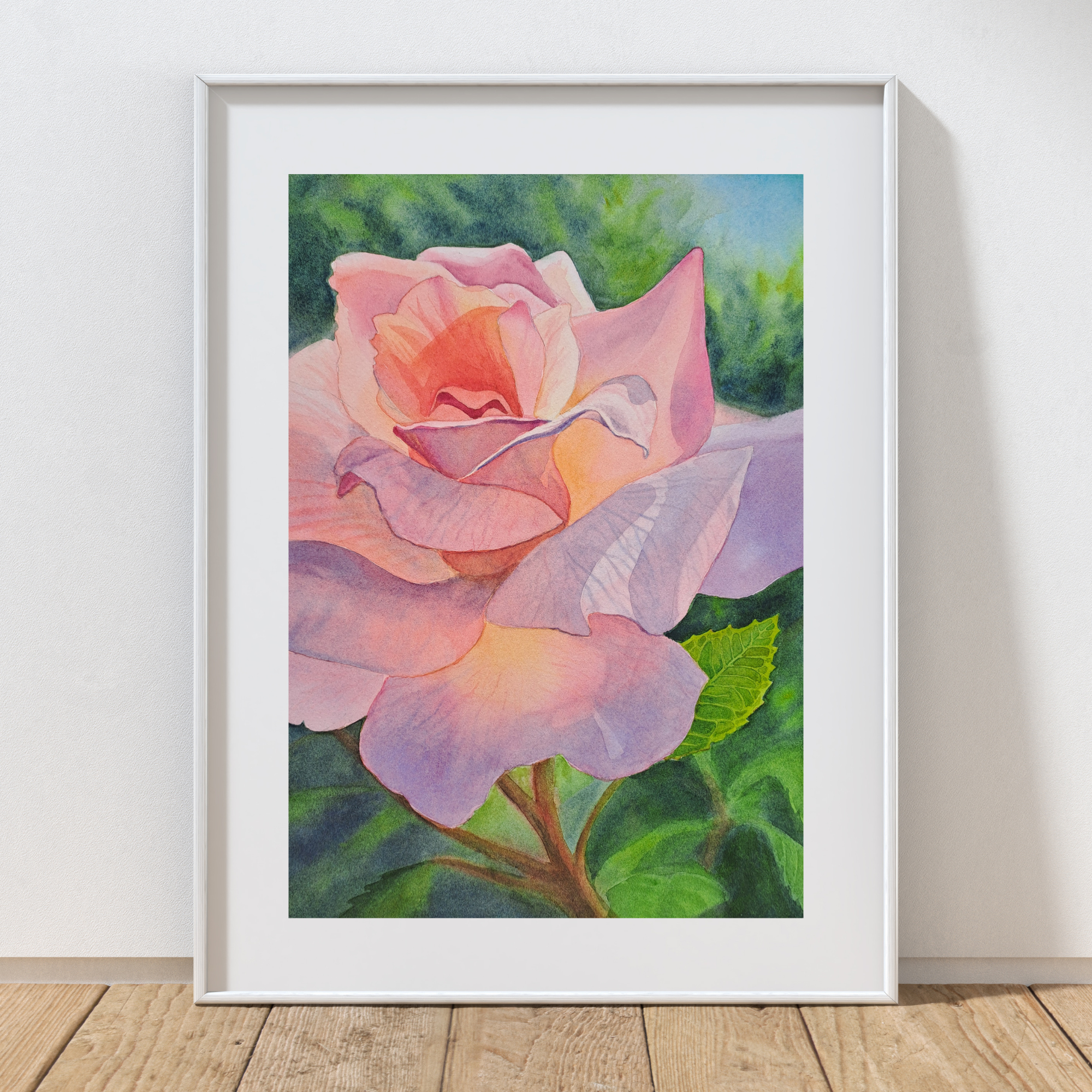 Sunlit Rose (A4 Original)