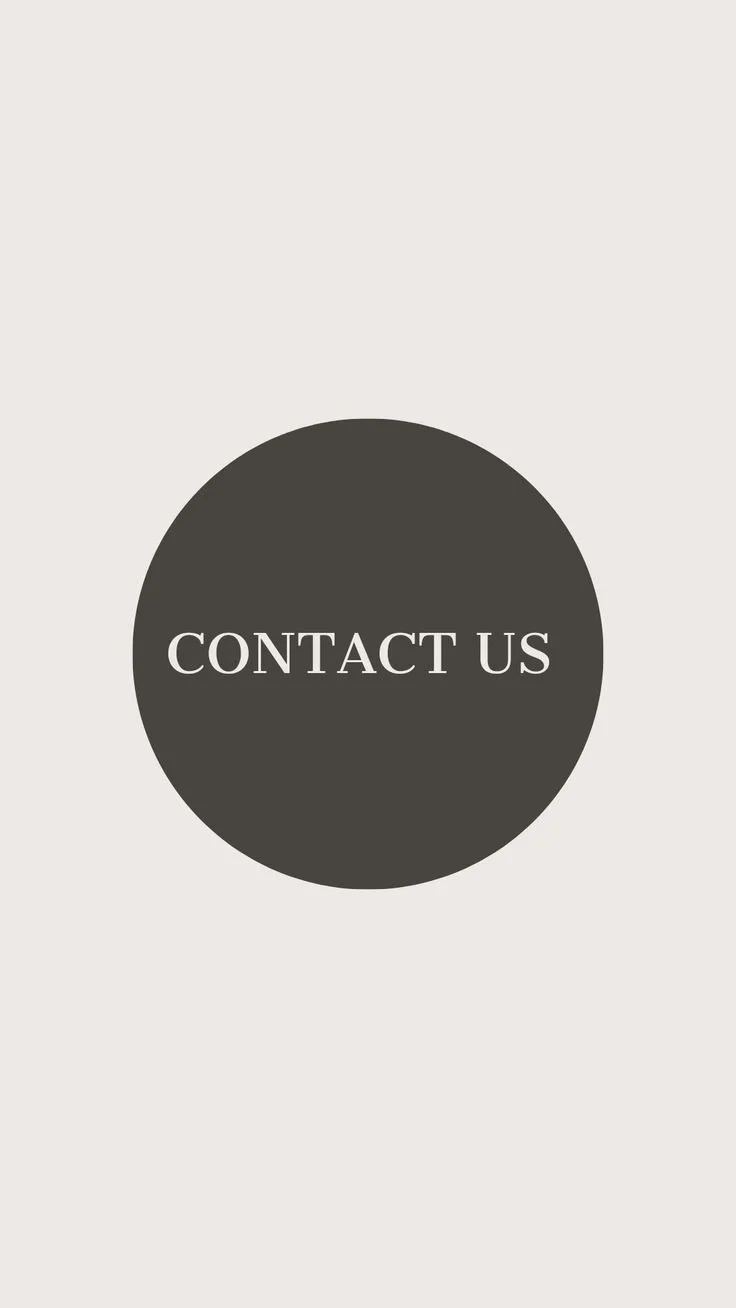 A grey background with a black circle in the center containing the text "CONTACT US" in white.