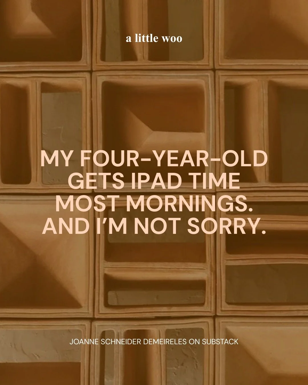 The culture of parenting guilt around screens has gotten out of hand.

I'm going to start sharing more of my writing here from my Substack, A Little Woo! This week's post is about the 6 apps that pass my product standards (and why I've stopped apolog