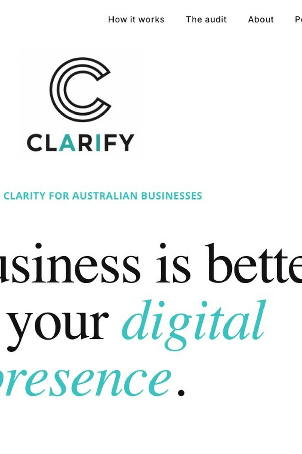 ClarifyAI — Web Design — Clarify