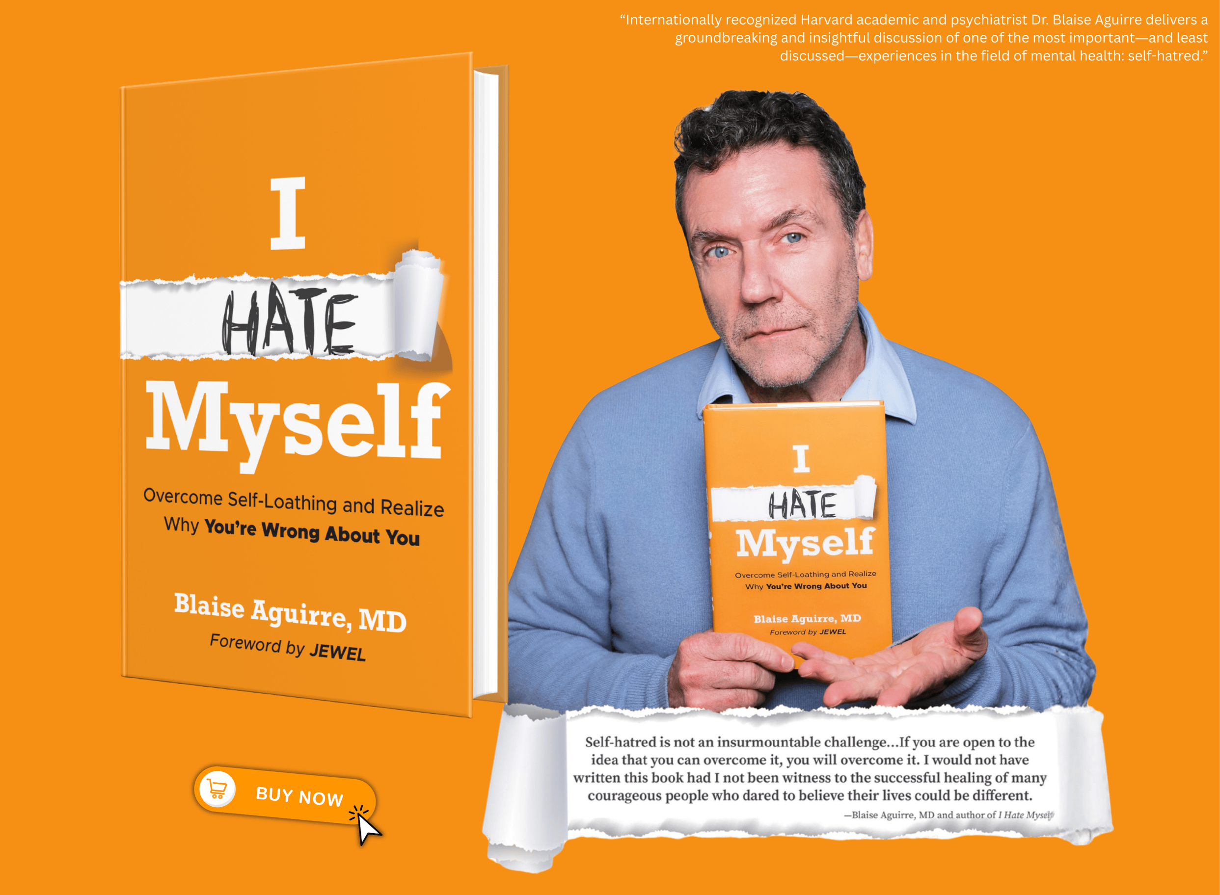 Book cover of I Hate Myself by Dr. Blaise Aguirre, expert resource on Borderline Personality Disorder and self-hatred.