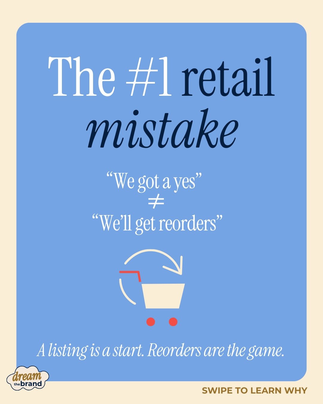 Your biggest retail mistake? Thinking a &ldquo;yes&rdquo; means you made it. 🛒

Retail is not a one-time win &mdash; it&rsquo;s a performance game. Buyers don&rsquo;t &ldquo;buy your brand&rdquo;&hellip; they give you shelf space and watch sales vel